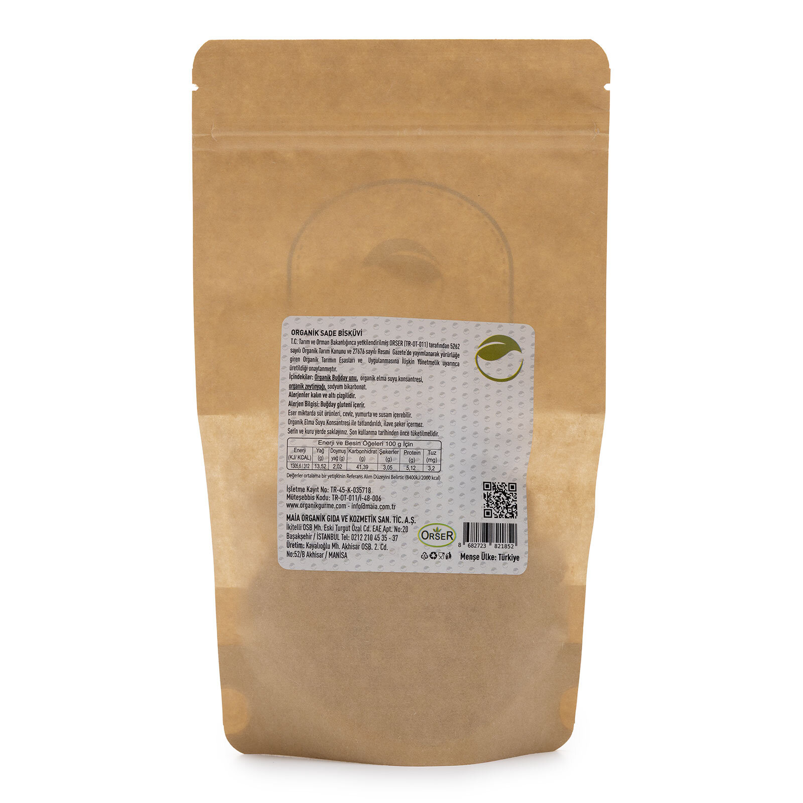 &nbsp; ORGANİK&nbsp; SADE BİSKÜVİ&nbsp; 80 GR