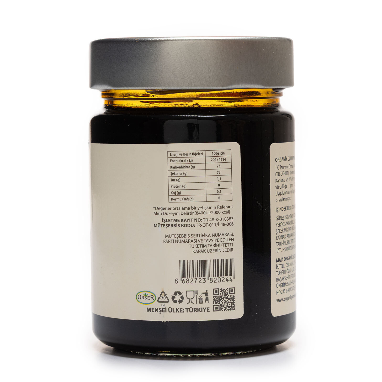 ORGANİK ÜZÜM PEKMEZİ 380 GR ORGANİK ÜZÜM PEKMEZİ 380 GR