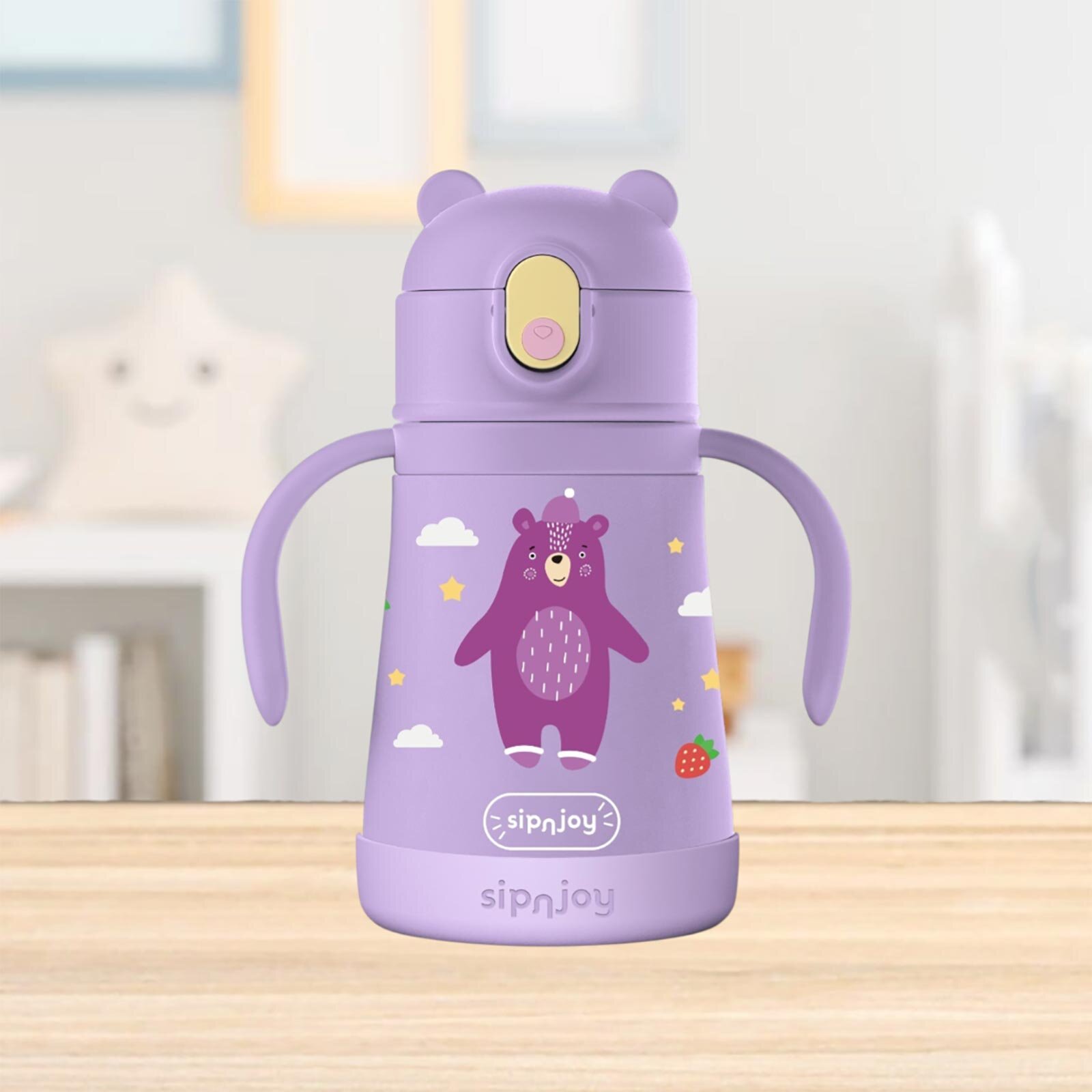 - SippyPals Çocuk Su Termosu | 360 ml - Mor
