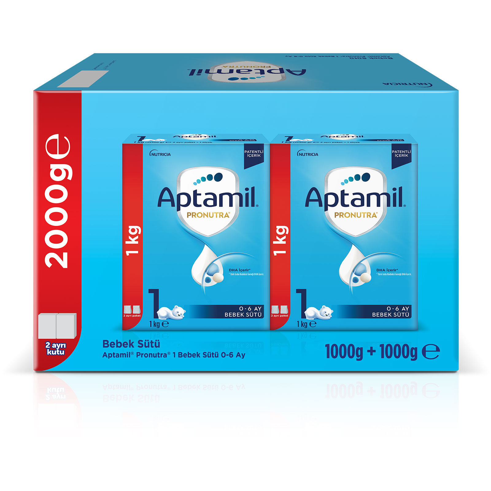 1 Bebek Sütü 2'li Paket 2x1000 gr 1 Bebek Sütü 2'li Paket 2x1000 gr
