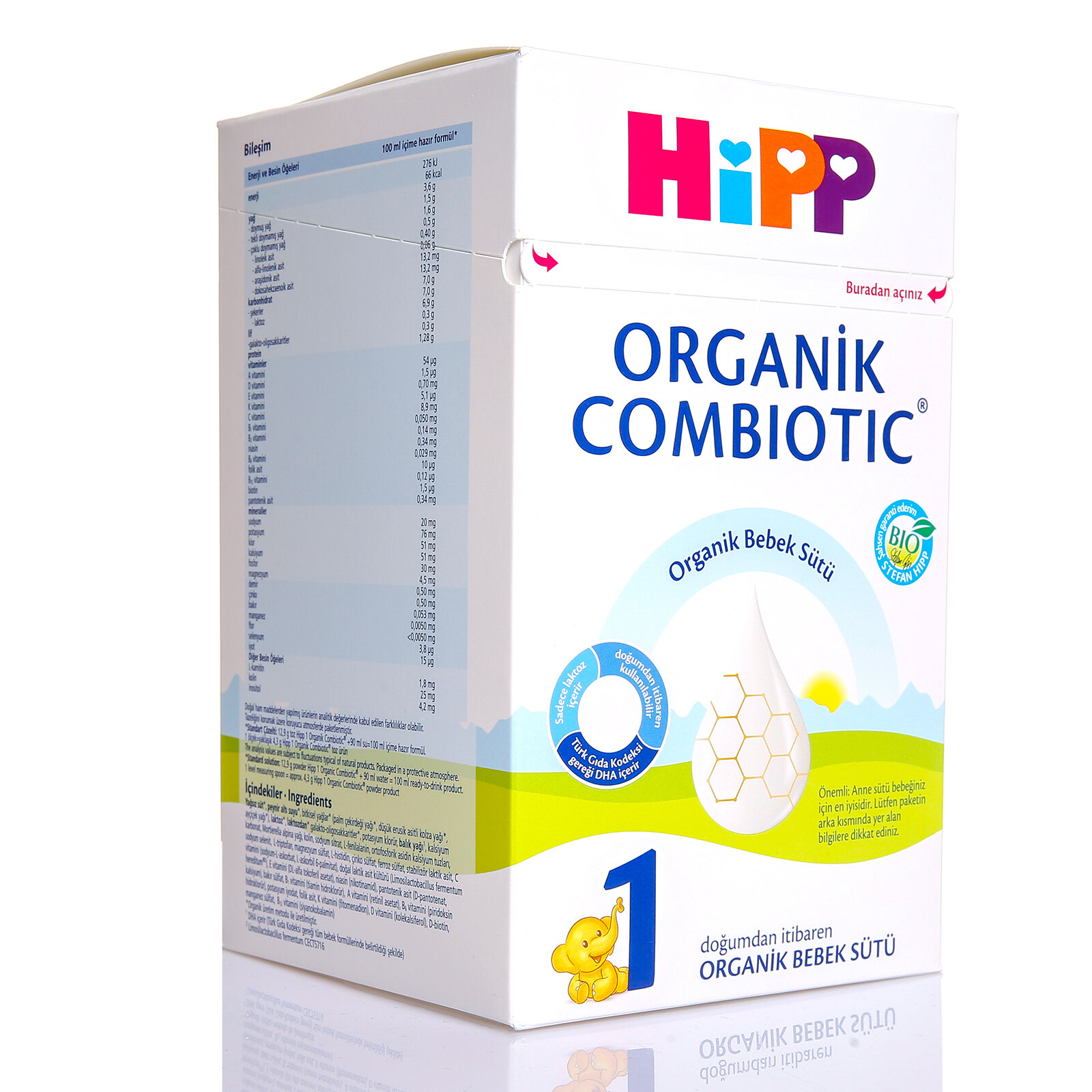 1 Organik Combiotic Bebek Sütü 800 gr 0+ Ay