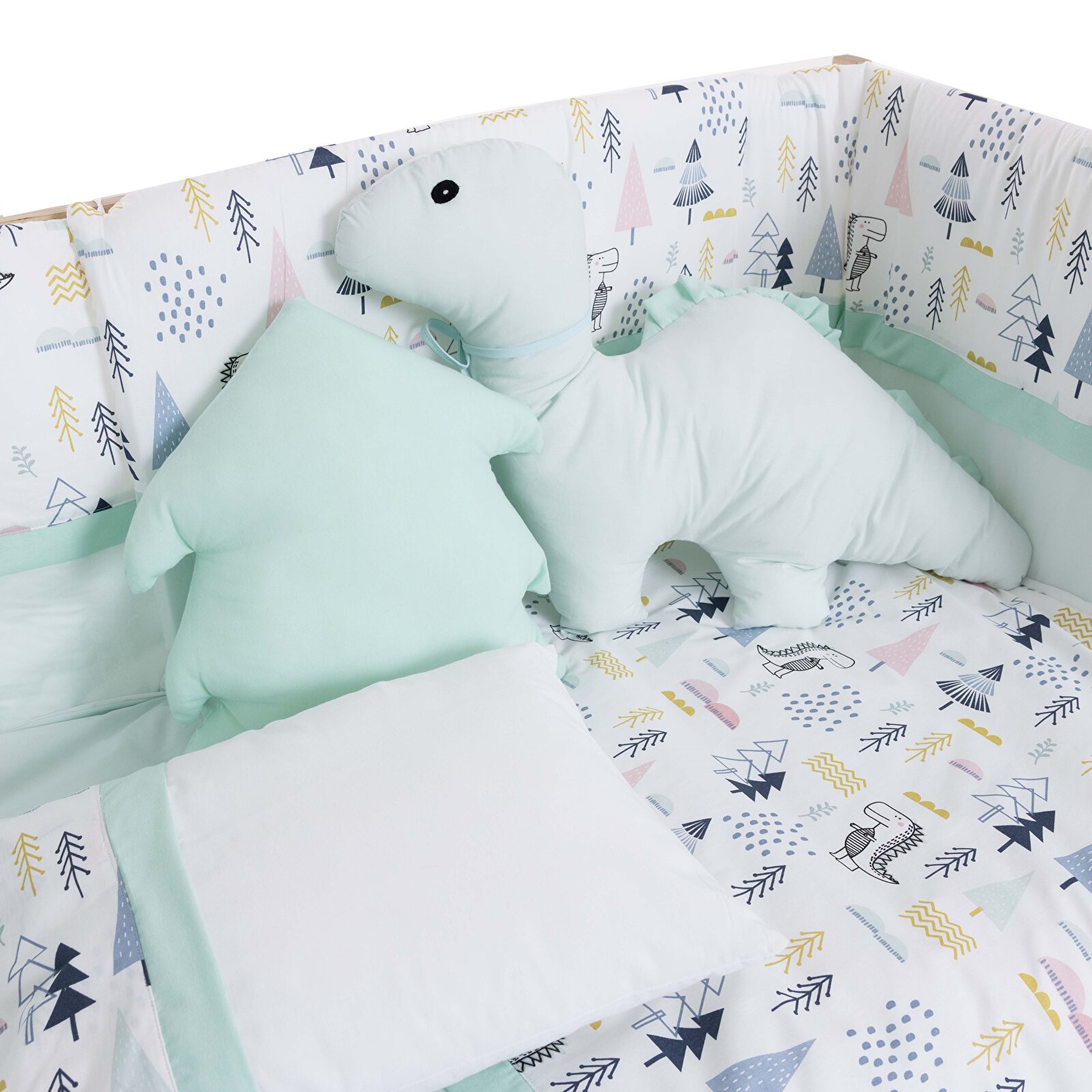 10 Parça Uyku Seti Dino Yeşil