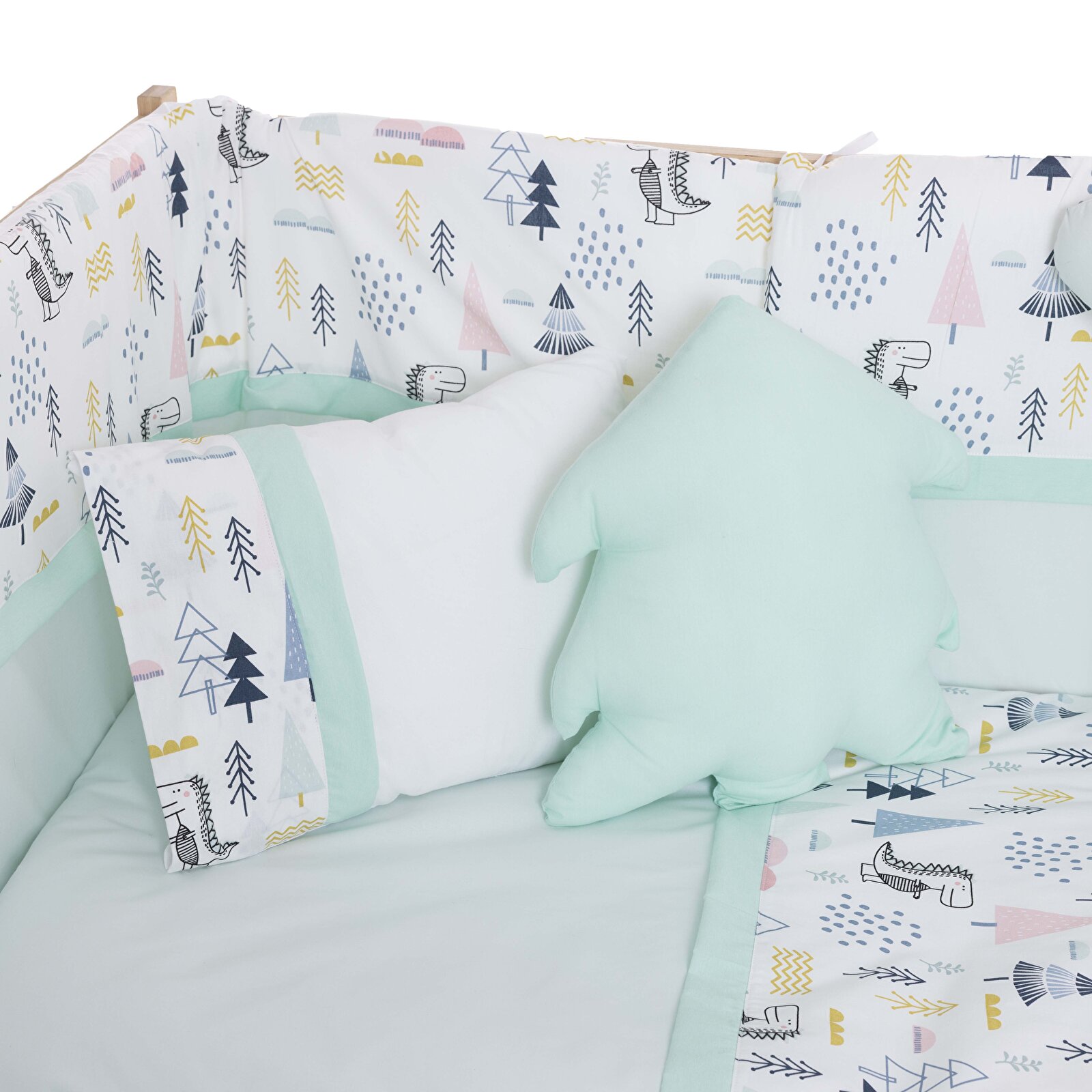 10 Parça Uyku Seti Dino Yeşil