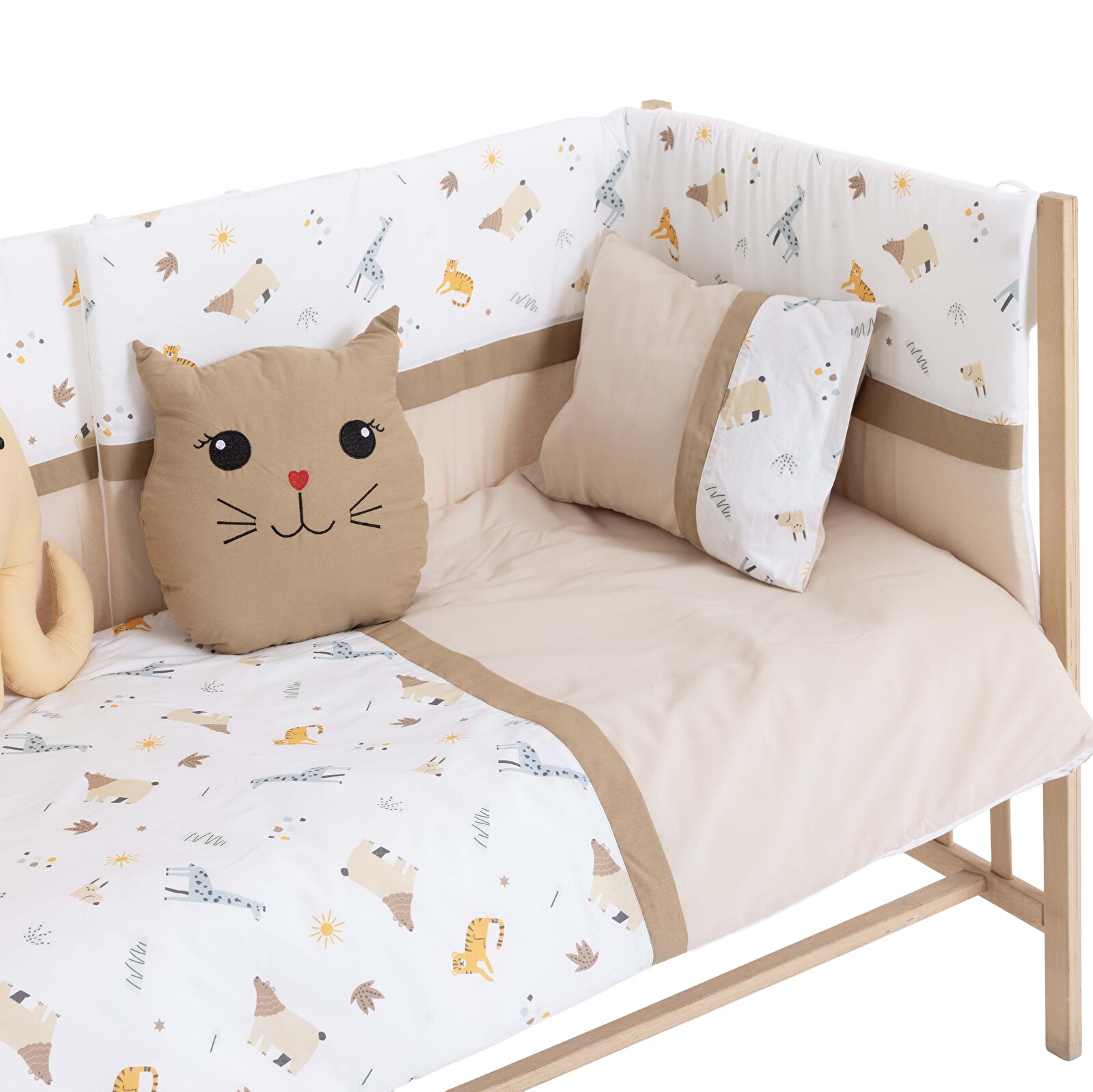 10 Parça Uyku Seti Zoo Kahverengi