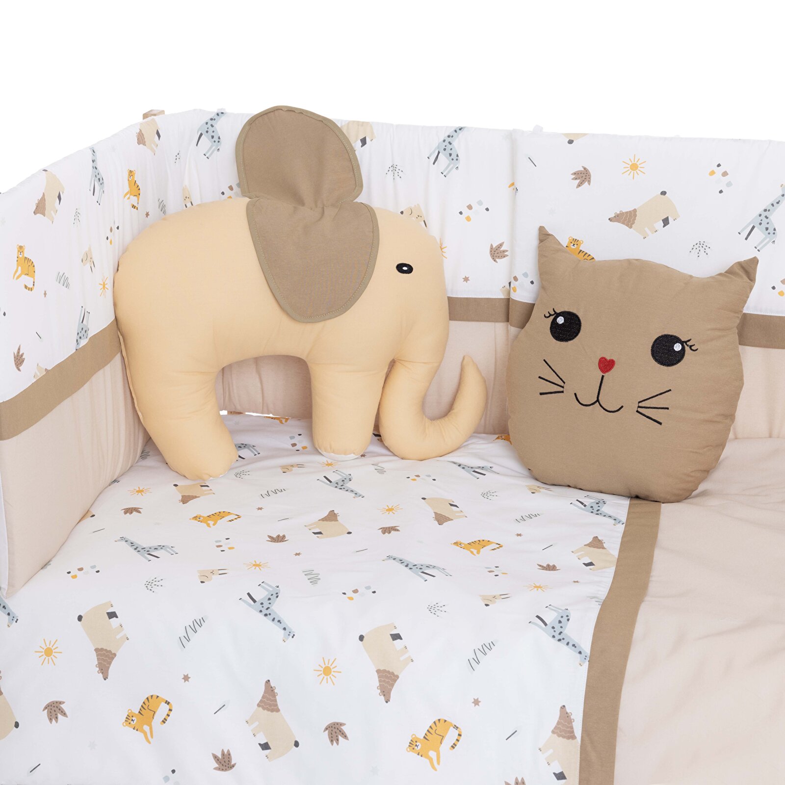 10 Parça Uyku Seti Zoo Kahverengi