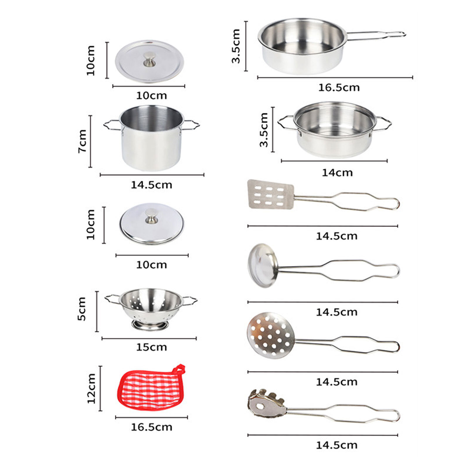 11 Parca Celik Tencere Tava Set