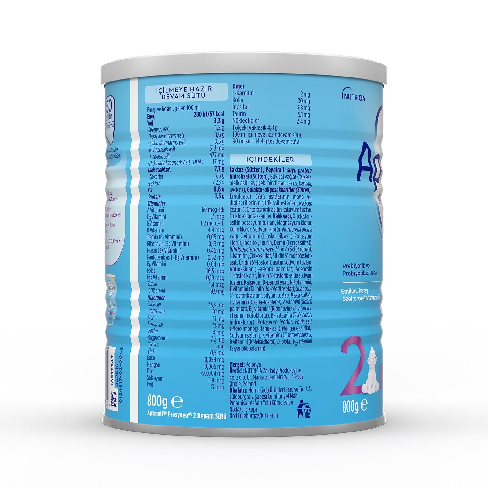 2 Prosyneo Devam Sütü 800 gr. 2 Prosyneo Devam Sütü 800 gr.