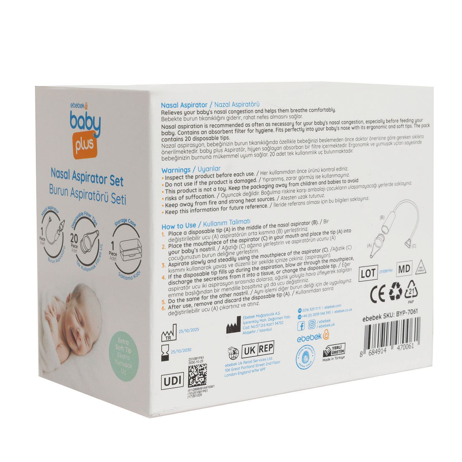 20'li Burun Aspiratörü Seti