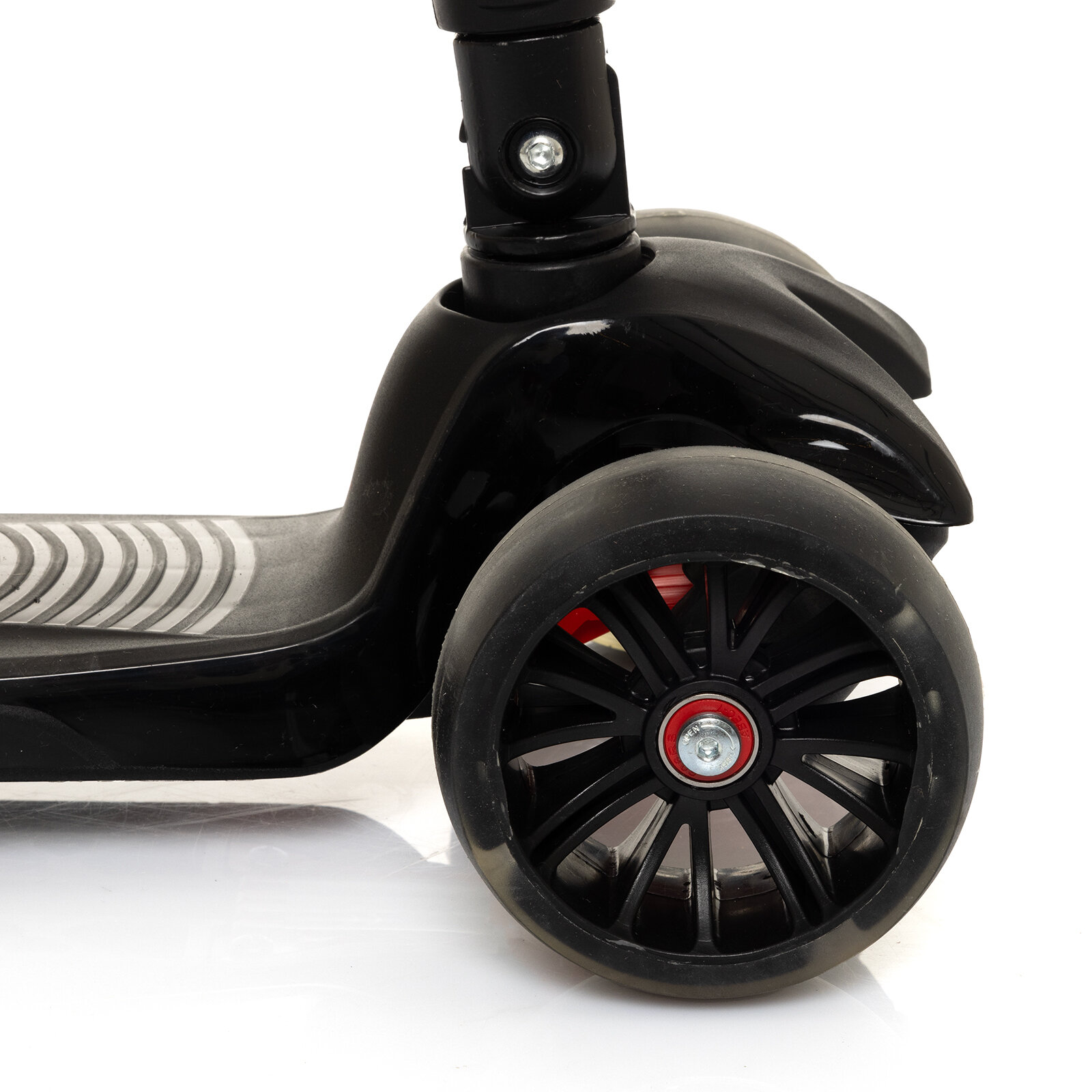 218C Geniş Işıklı 3 Tekerlekli Siyah Scooter