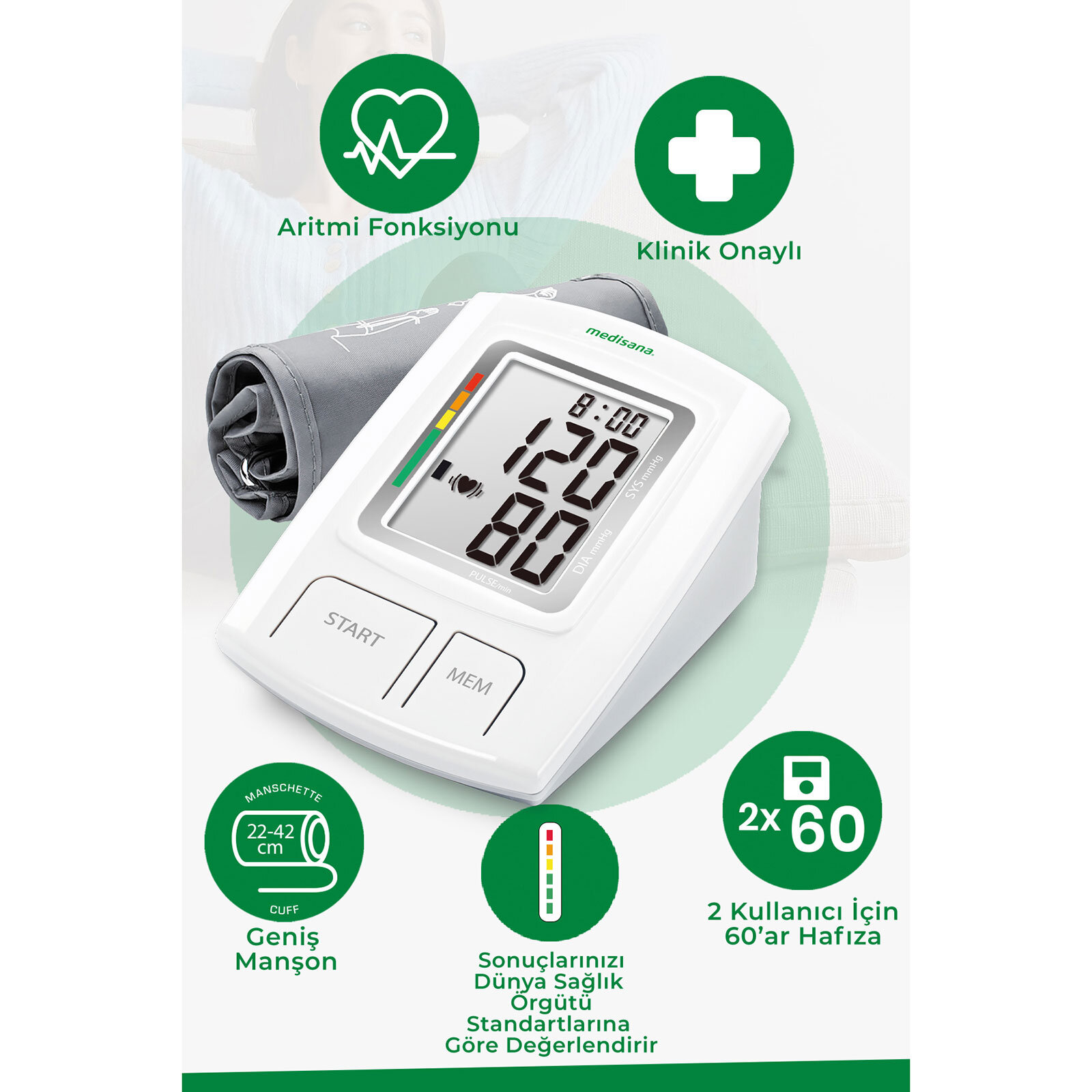 &nbsp;23205 Kol Tipi Dijital Tansiyon Aleti