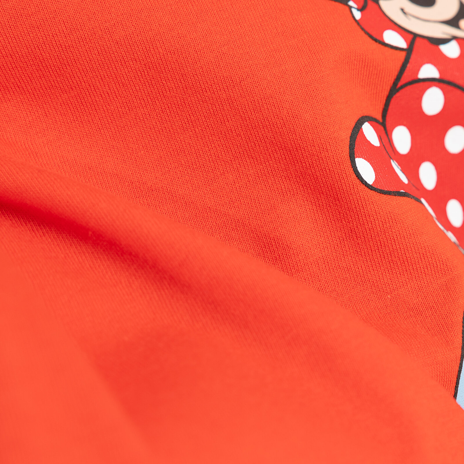 Kız Bebek Tshirt Minnie Mouse Bisiklet Yaka Kısa Kol Kırmızı