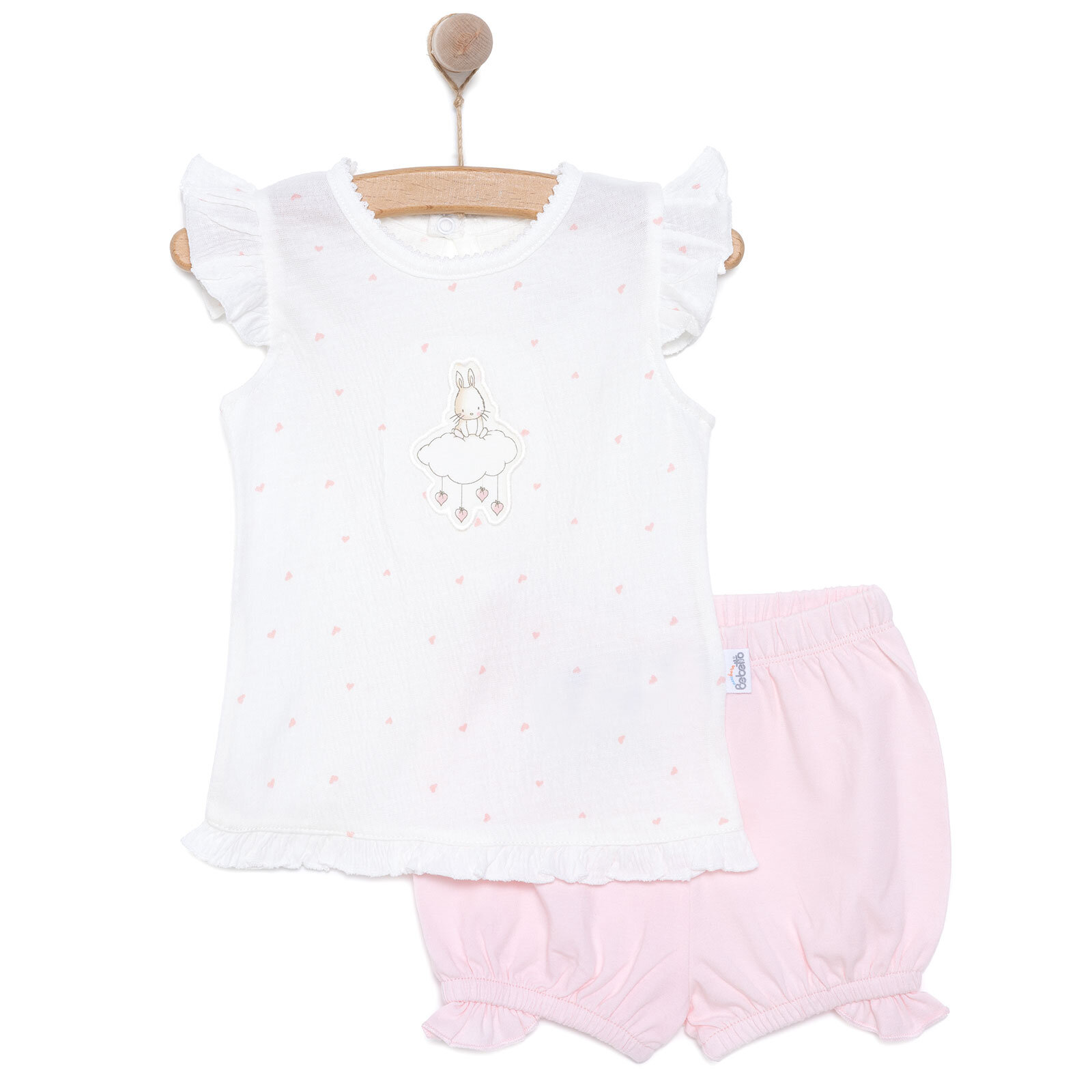 25Y Bebetto Yenidoğan Mini Heart Tshirt-Şort Kız Bebek