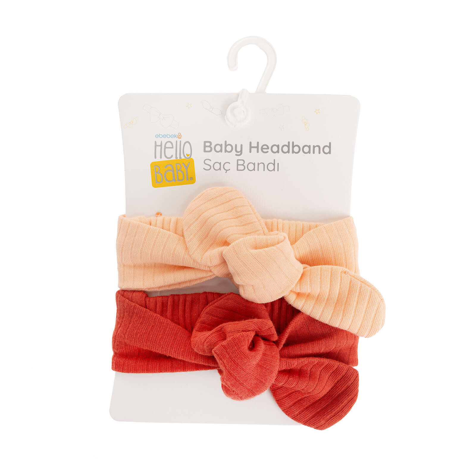 25Y HelloBaby 2li Bağlamalı Fiyonk Kız Saç Bandı Kız Bebek
