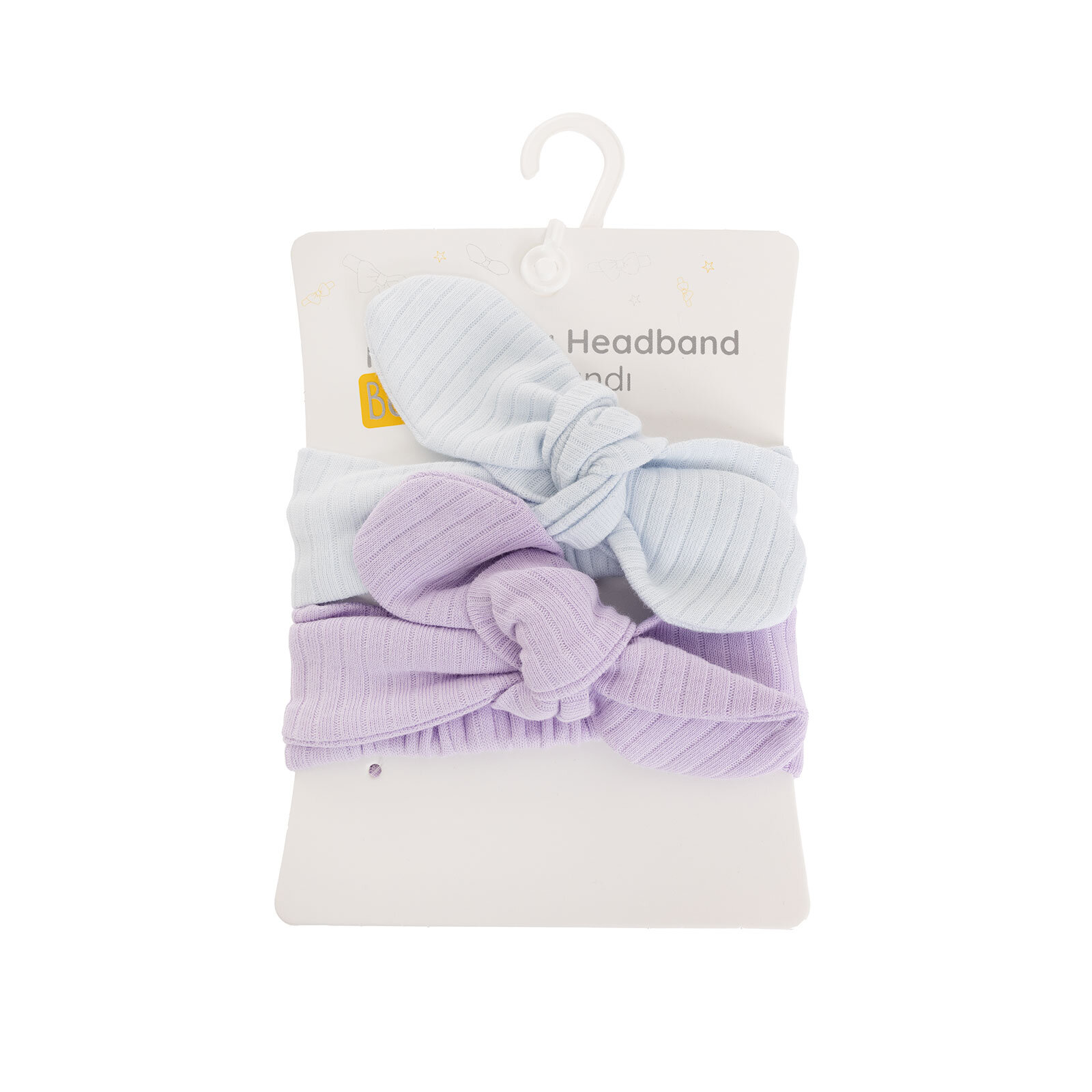 25Y HelloBaby 2li Bağlamalı Fiyonk Kız Saç Bandı Kız Bebek