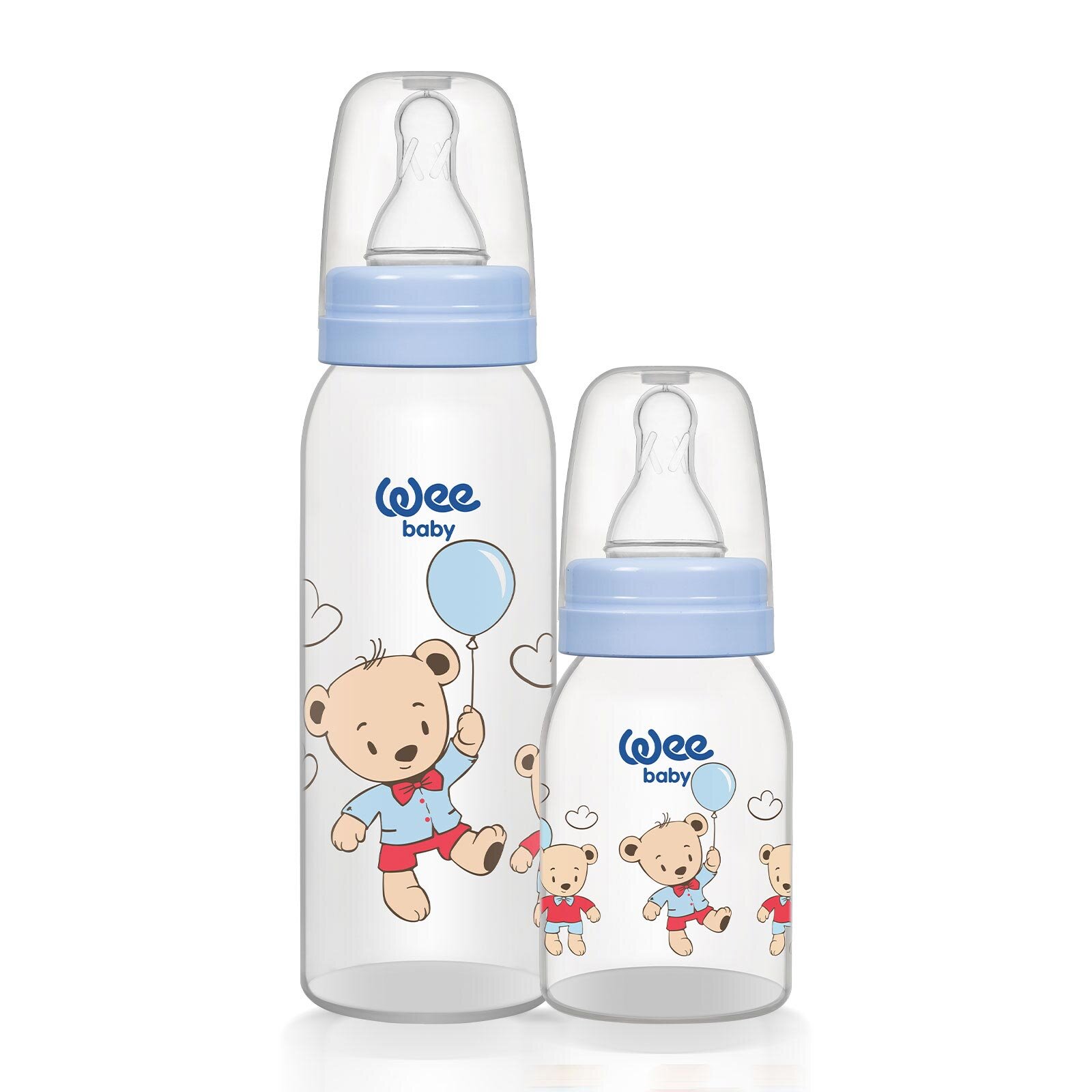 281 Wee Baby  125+250 2'li PP Biberon Mavi