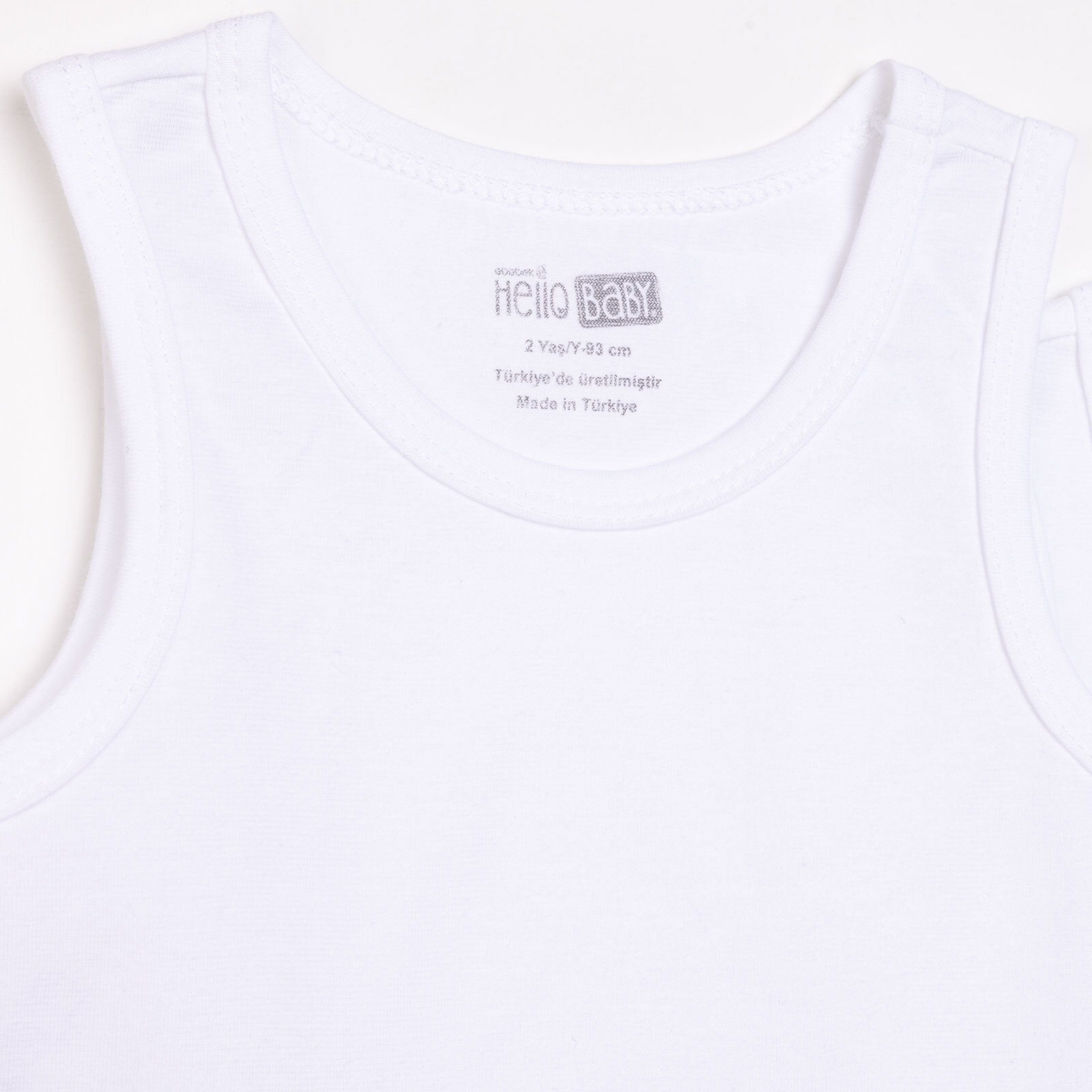 2'li Beyaz Atlet Erkek Bebek