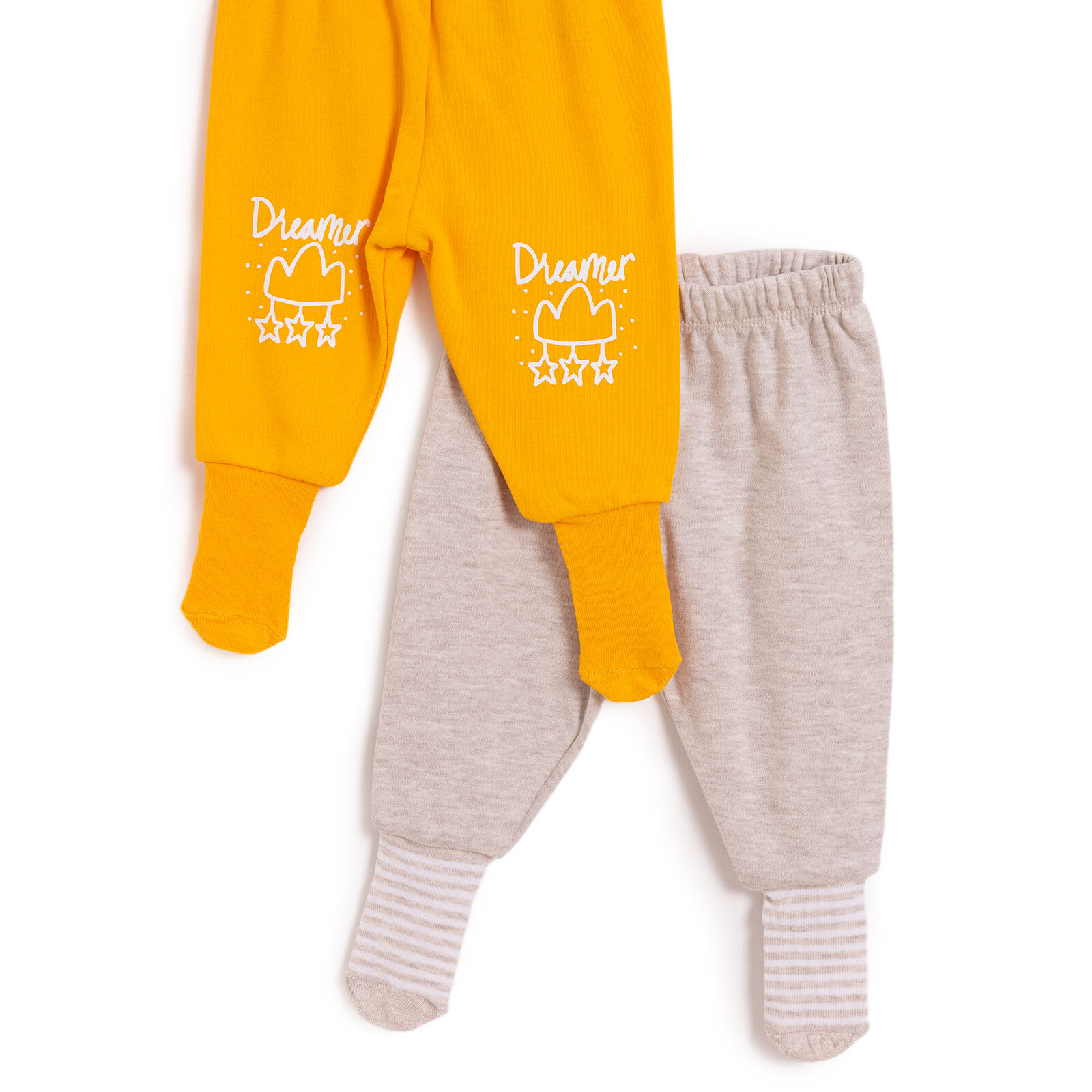 Kız Bebek 2'li Çoraplı Pijama Pantolon İnterlok Kız Bebek 2'li Çoraplı Pijama Pantolon İnterlok