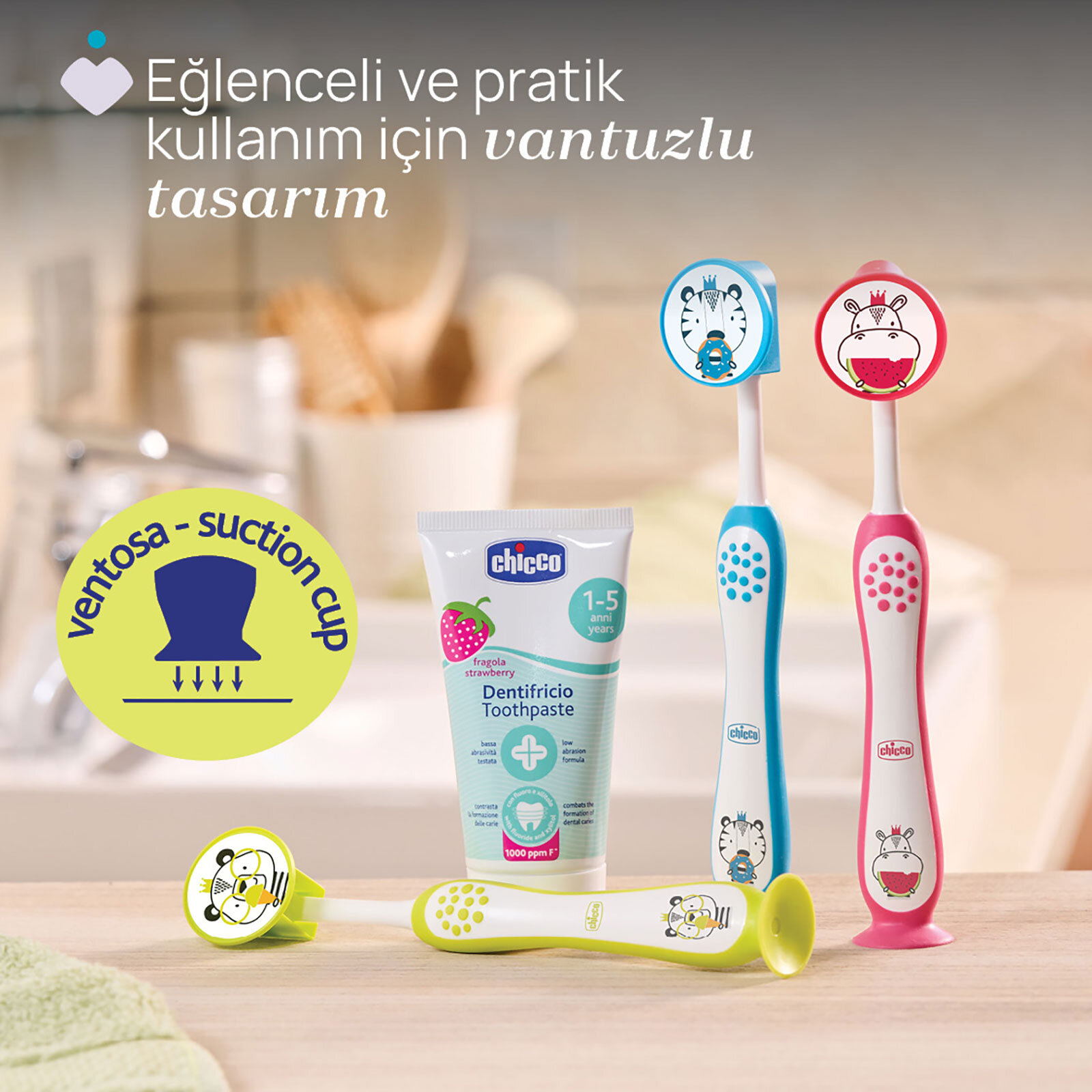 2'Lİ DİŞ FIRÇASI 3-6 YAŞ HIPPO-PANDA