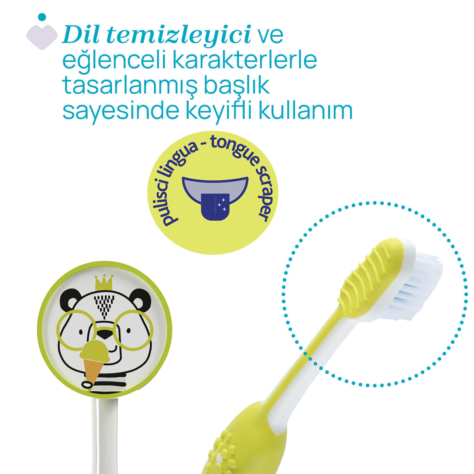 2'Lİ DİŞ FIRÇASI 3-6 YAŞ TIGER-PANDA