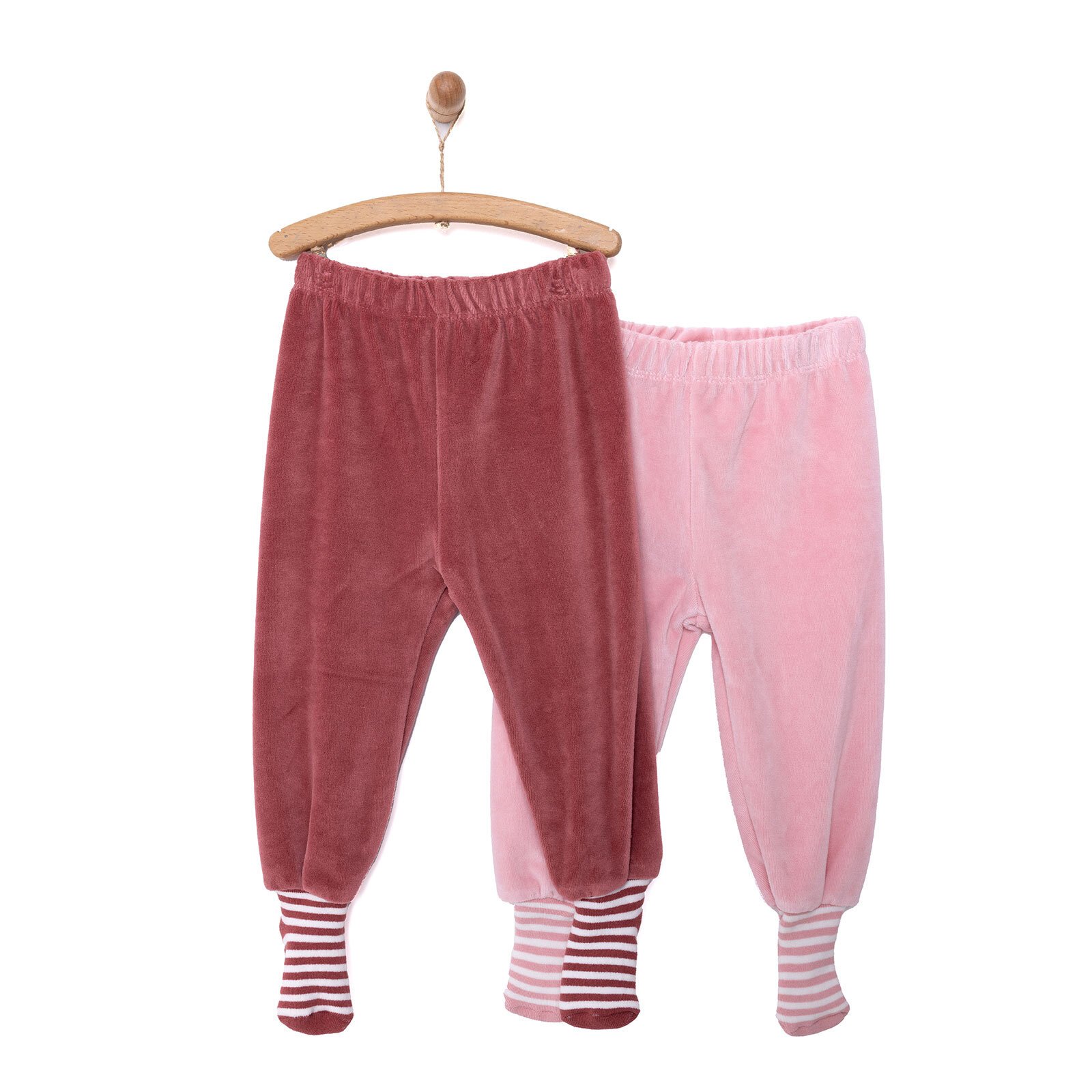 2li Kadife Çoraplı Pantolon Kız Bebek