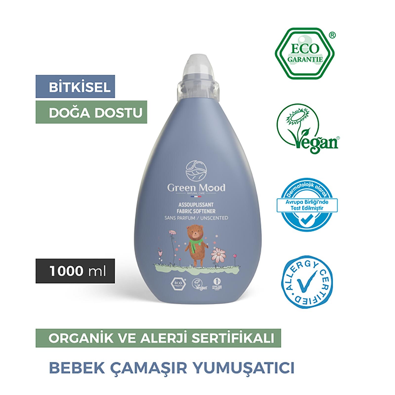 2'li Parfümsüz Bebek Çamaşır Temizlik Seti (Deterjan 1000 ml+Yumuşatıcı 1000 ml) 2000ml 2'li Parfümsüz Bebek Çamaşır Temizlik Seti (Deterjan 1000 ml+Yumuşatıcı 1000 ml) 2000ml