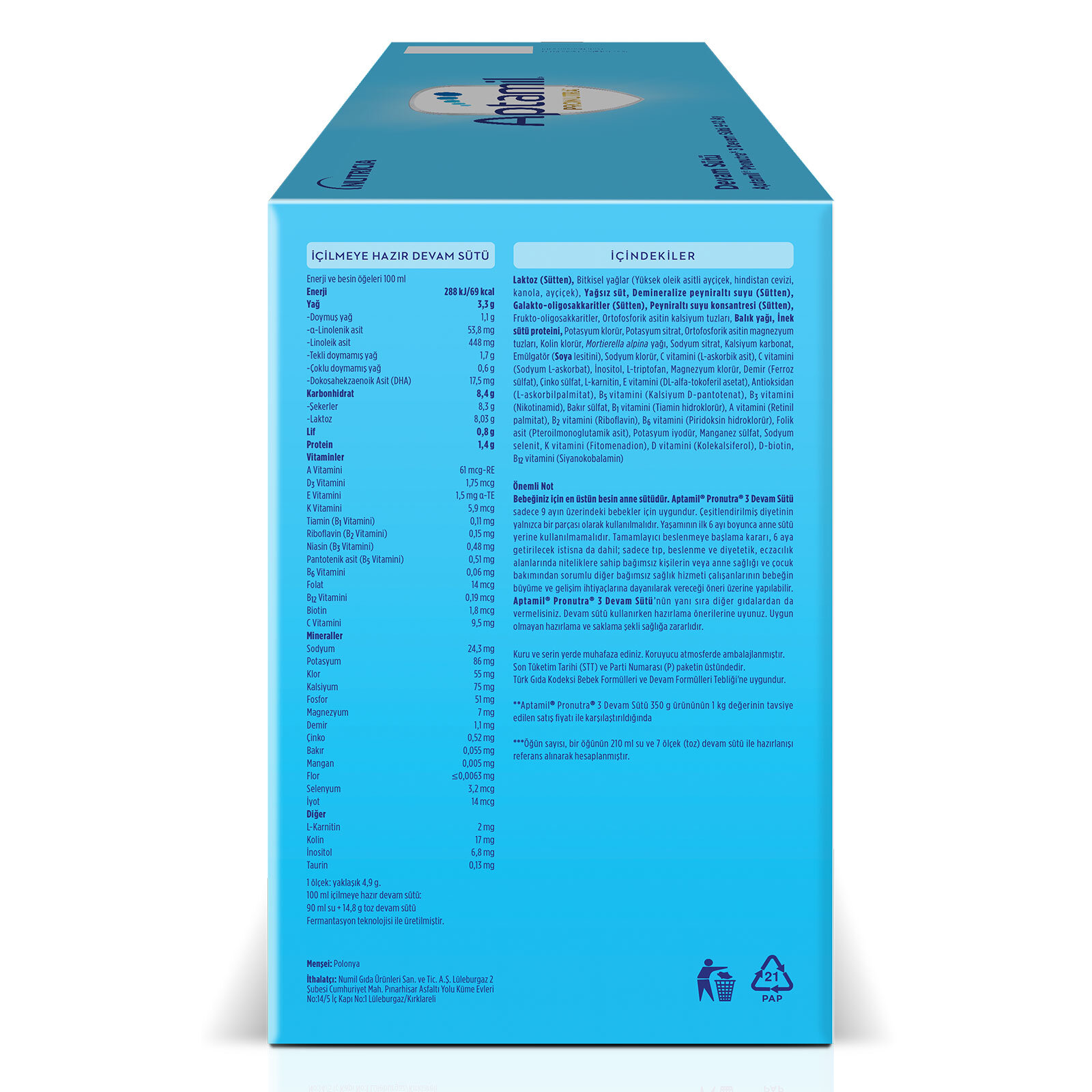 3 Devam Sütü 2'li Paket 2x1000gr 3 Devam Sütü 2'li Paket 2x1000gr