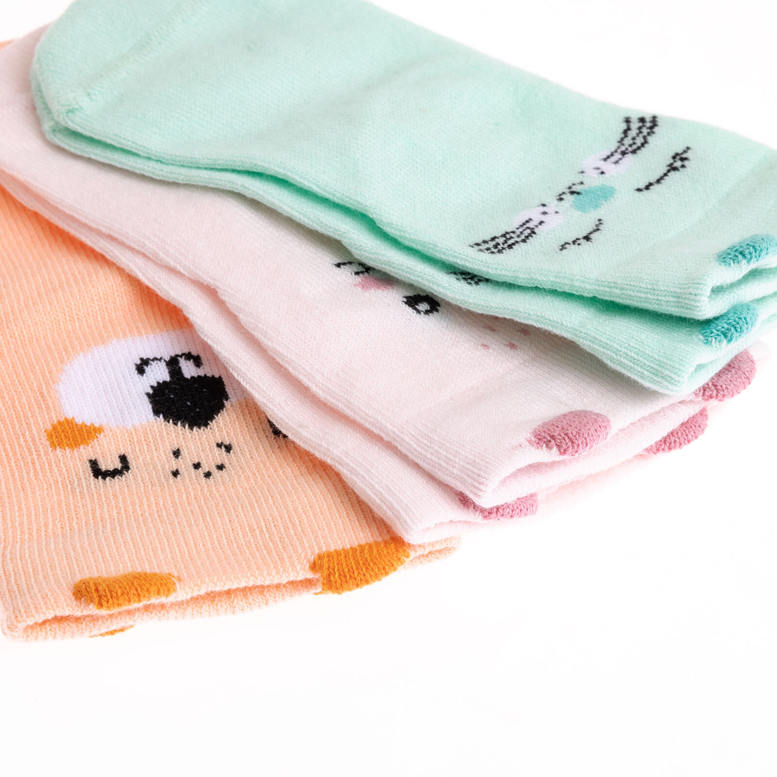 3D Desenli 3lü Soket Çorap Kız Bebek 3D Desenli 3lü Soket Çorap Kız Bebek