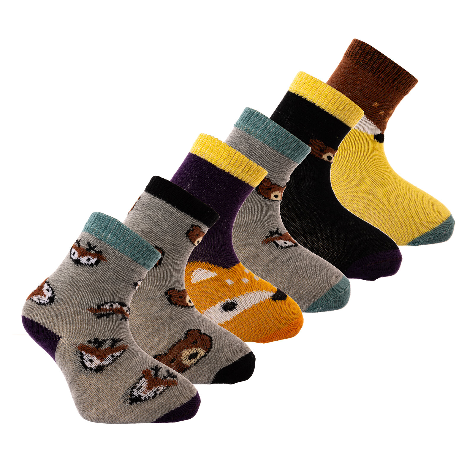 Albio 3d Desenli 6lı Soket Çorap Erkek Bebek