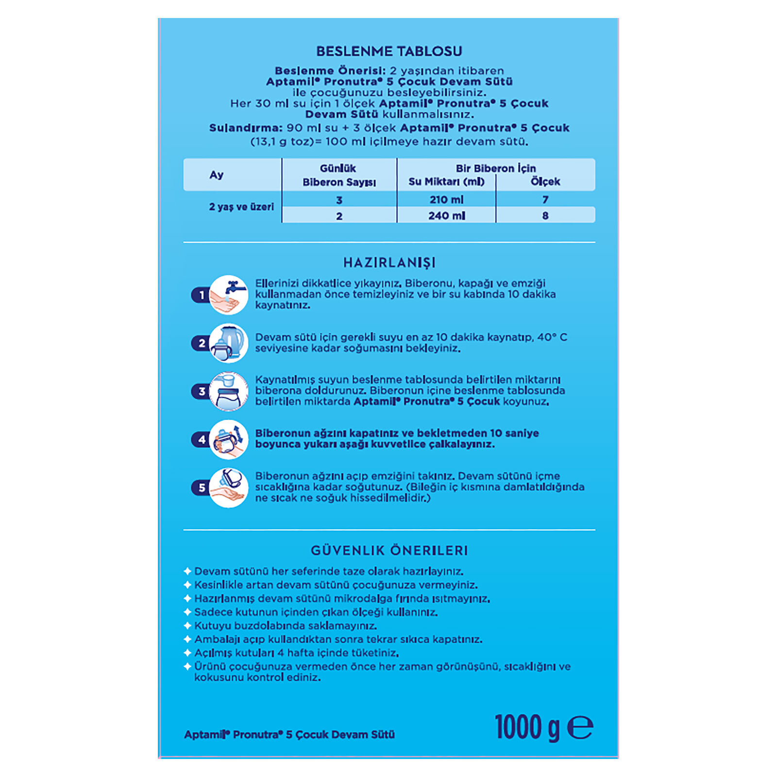 5 Çocuk Devam Sütü 1000 Gr 2-3 Yaş 5 Çocuk Devam Sütü 1000 Gr 2-3 Yaş