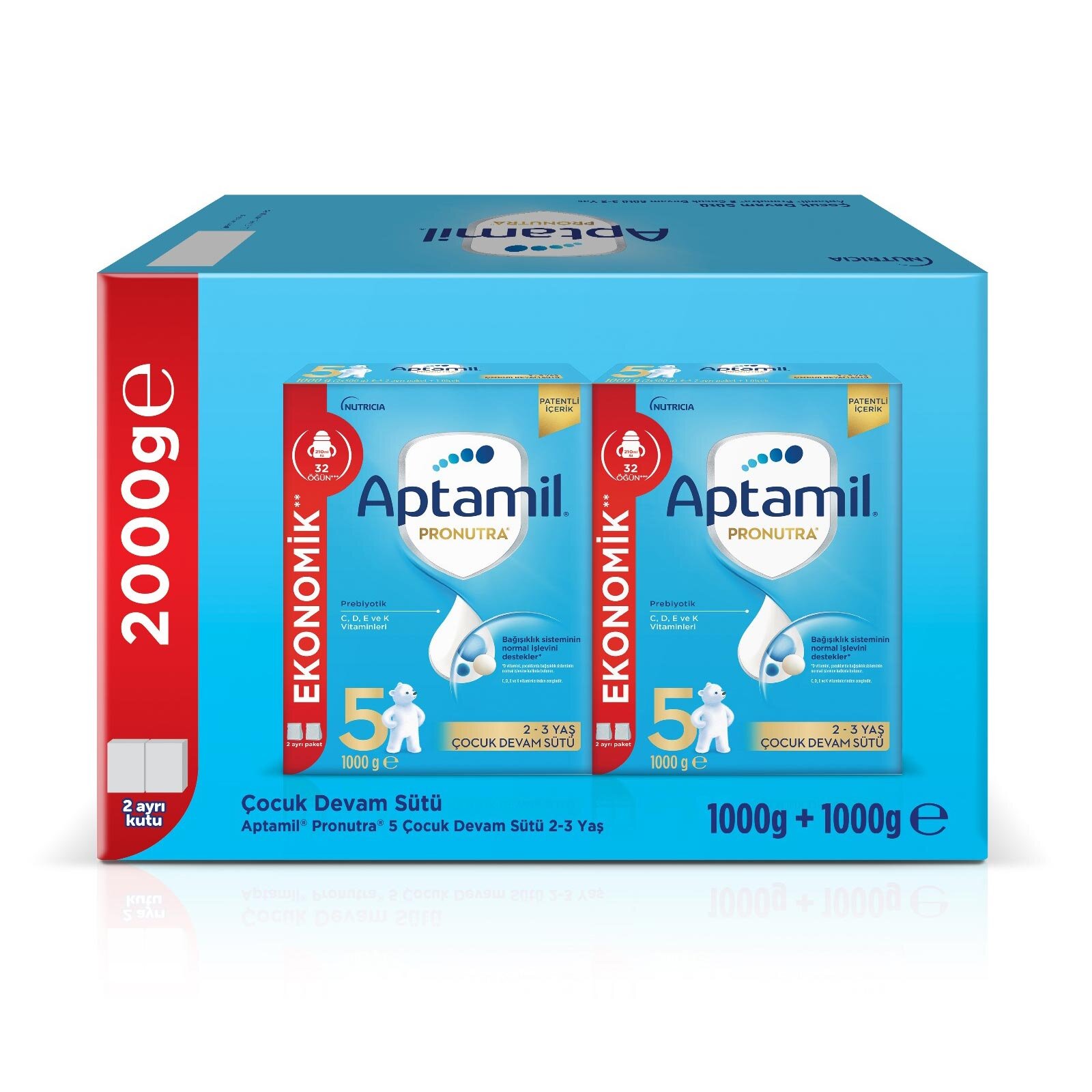 5 Çocuk Devam Sütü 2X1000gr