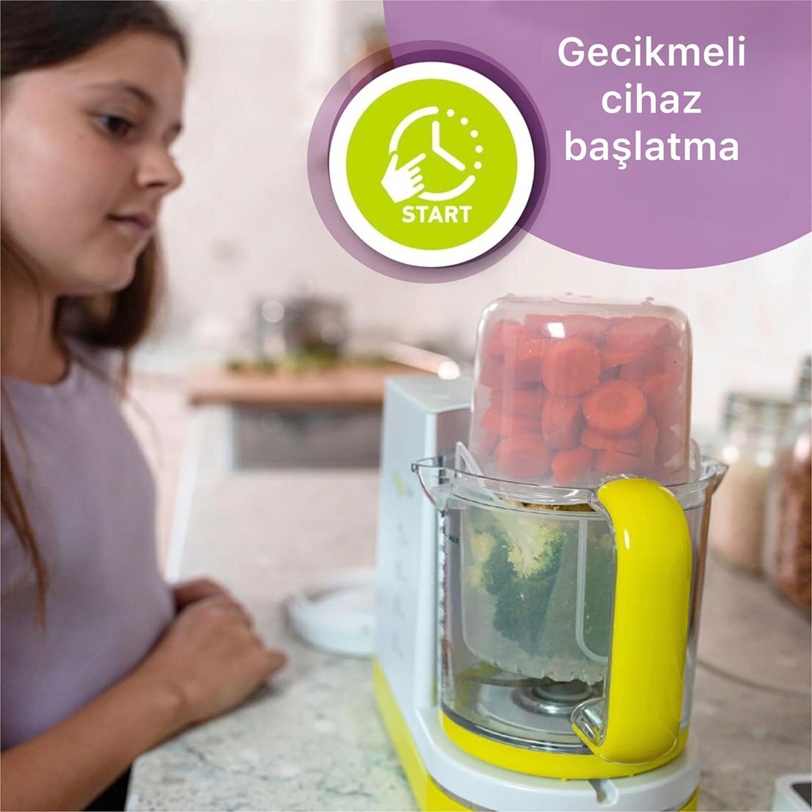 5'li 1 Arada Bebek Yemek Hazırlama Robotu - AGU Octopy