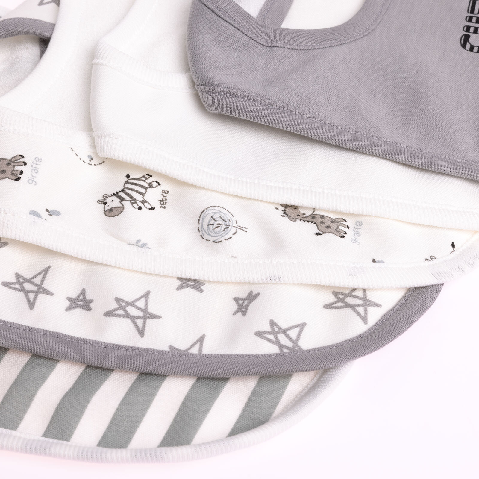 5'li Arkası Havlu Önlük / Zebra-Gri 5'li Arkası Havlu Önlük / Zebra-Gri