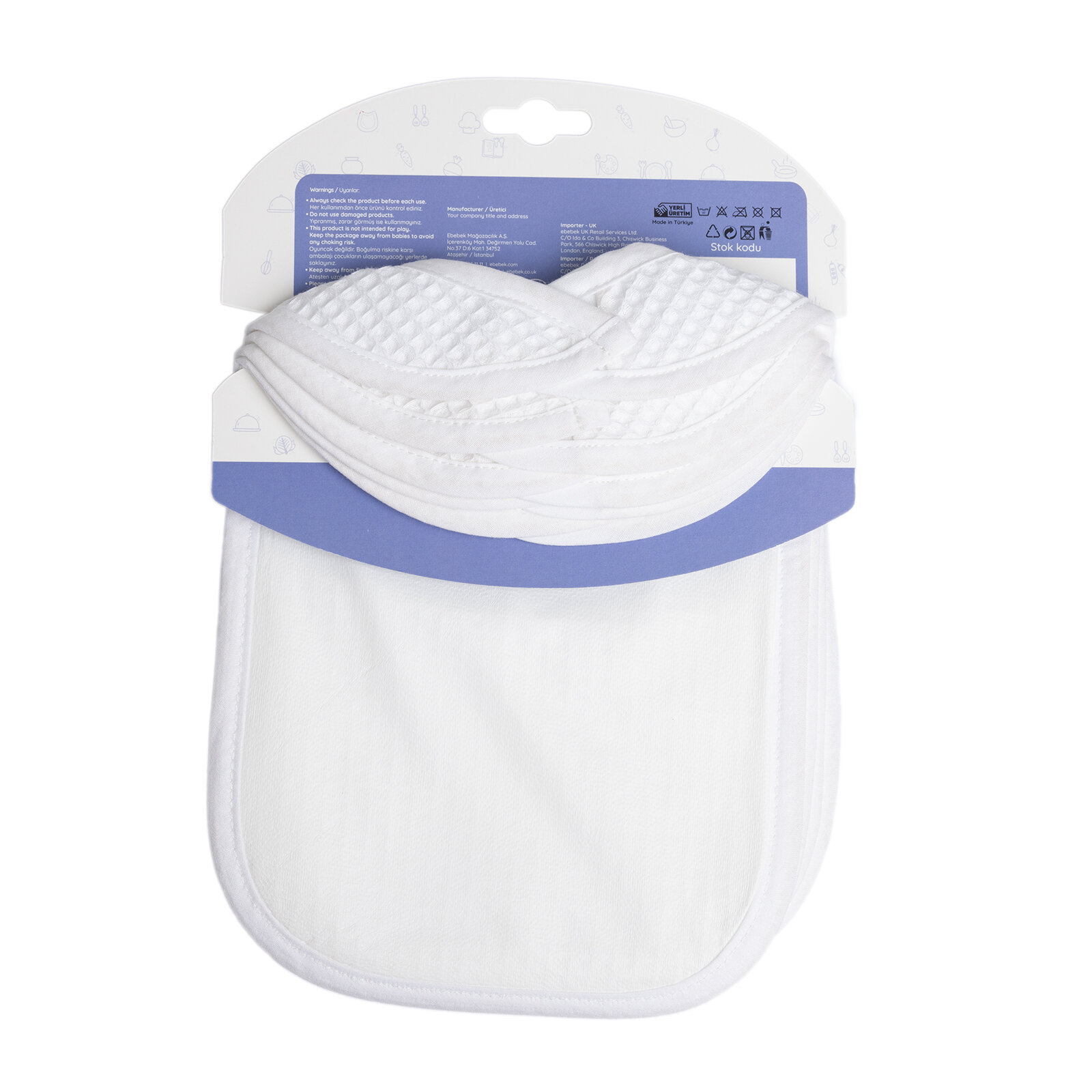 5'li Pike Kumaş Astarlı Önlük Beyaz 5'li Pike Kumaş Astarlı Önlük Beyaz