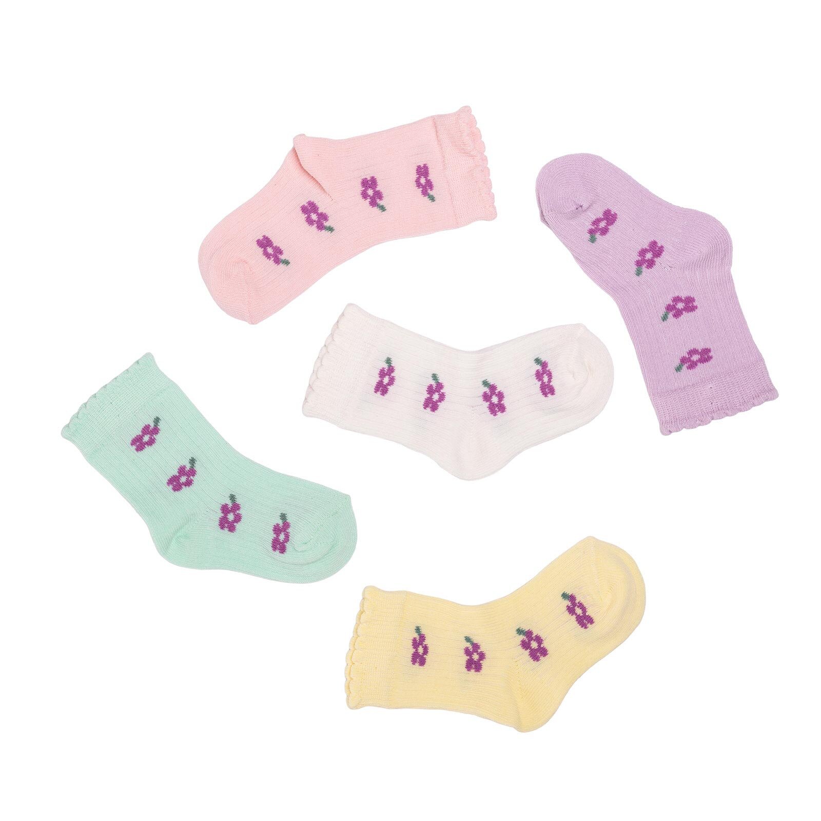 Kız Bebek 5'li Soket Çorap