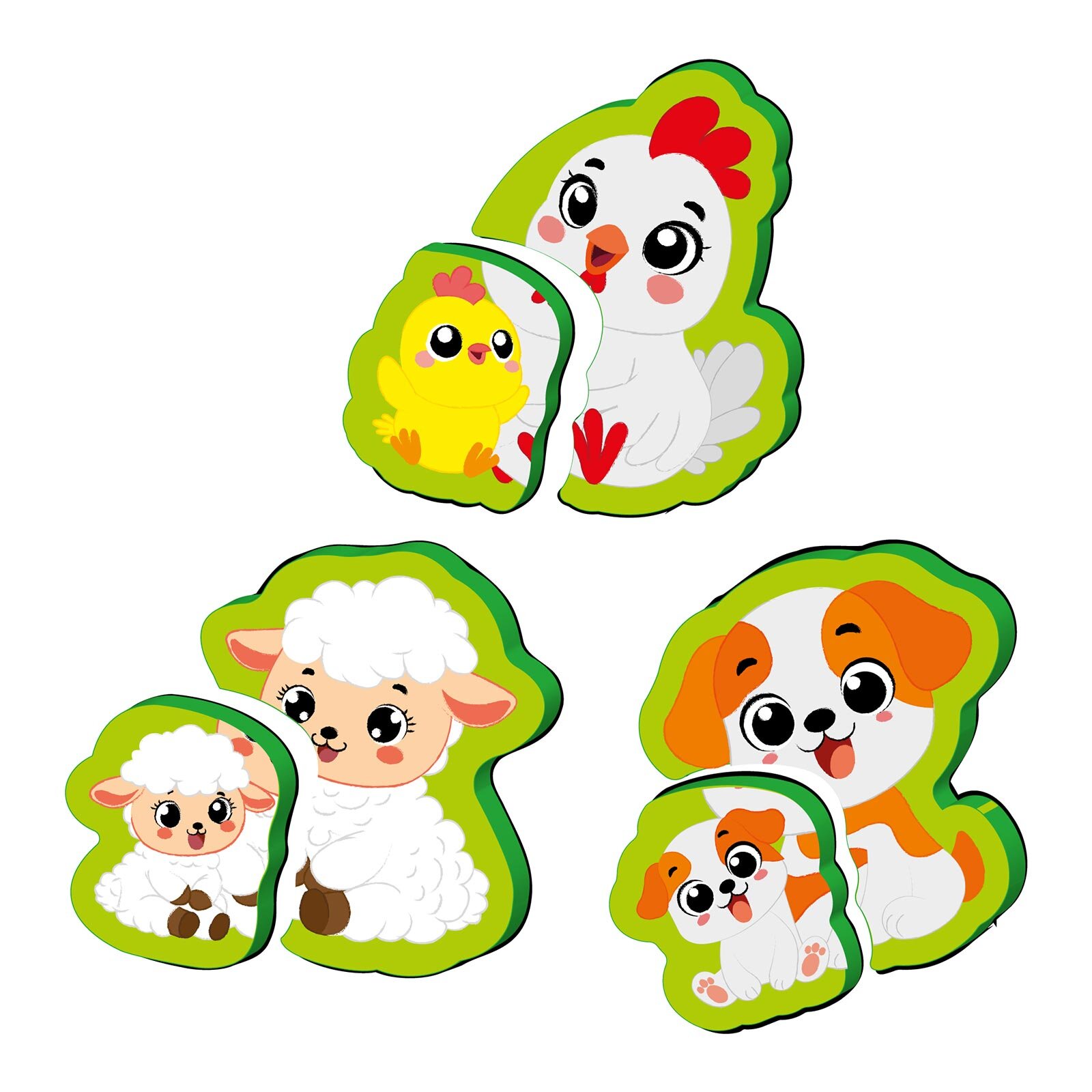 6-16 Ay İlk Pofidik Magnet Puzzle - Çiftlik Hayvanları