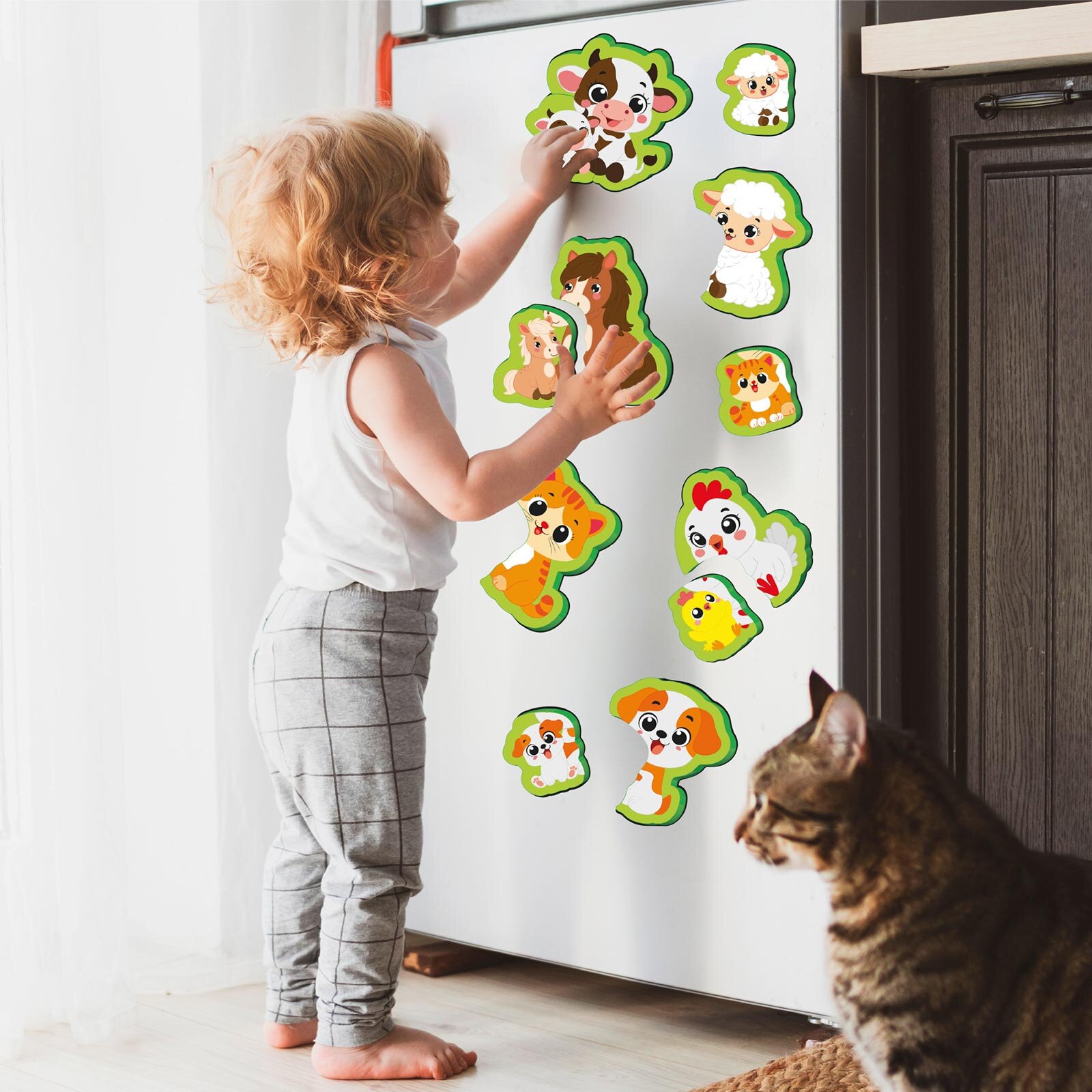 6-16 Ay İlk Pofidik Magnet Puzzle - Çiftlik Hayvanları