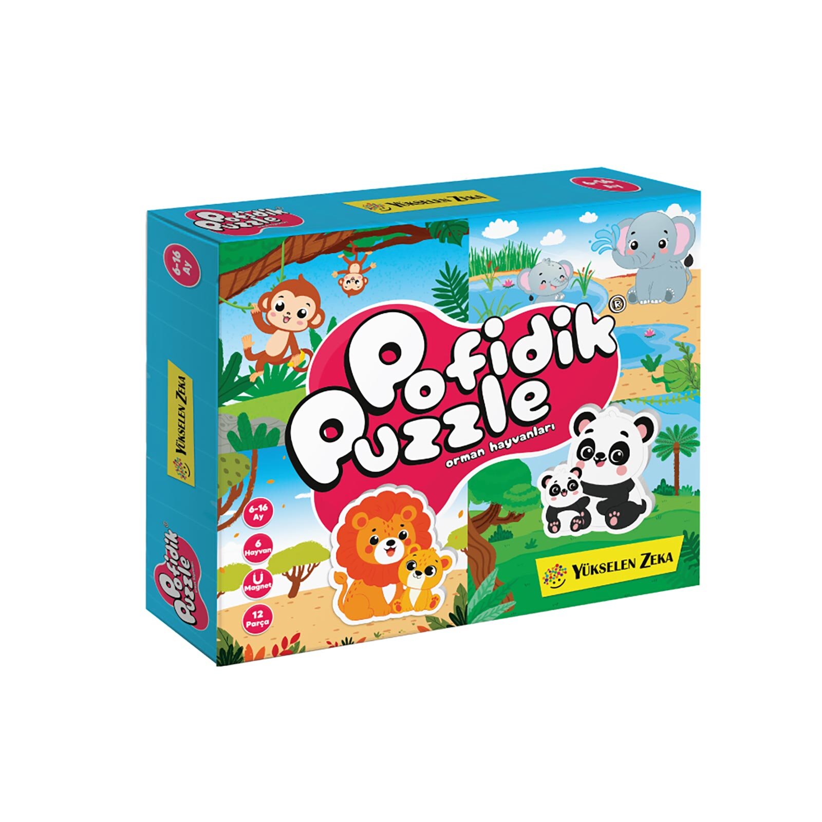 6-16 Ay İlk Pofidik Magnet Puzzle - Orman Hayvanları