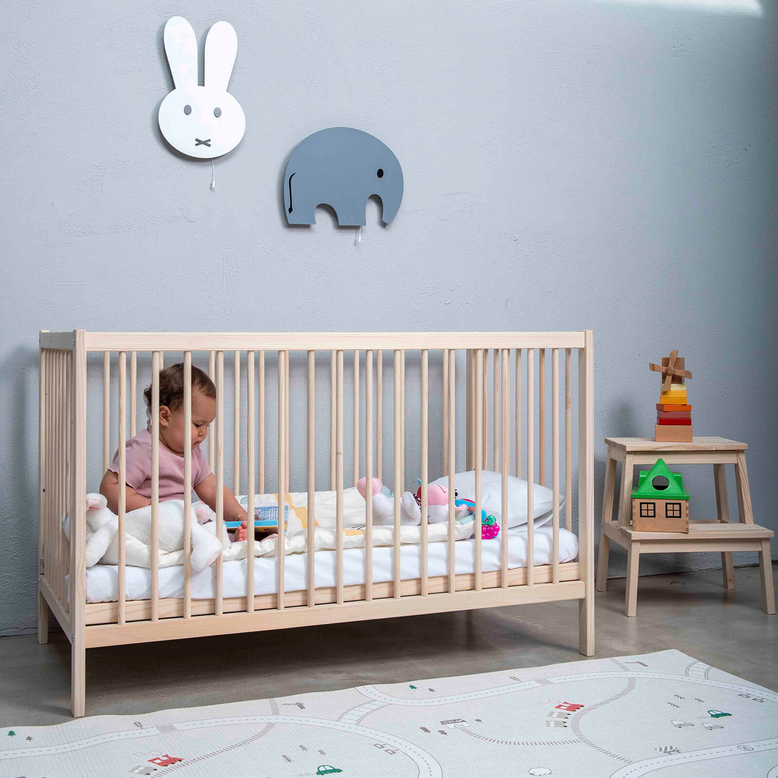 Ahşap Kademeli Beşik 60x120 cm Ahşap Kademeli Beşik 60x120 cm