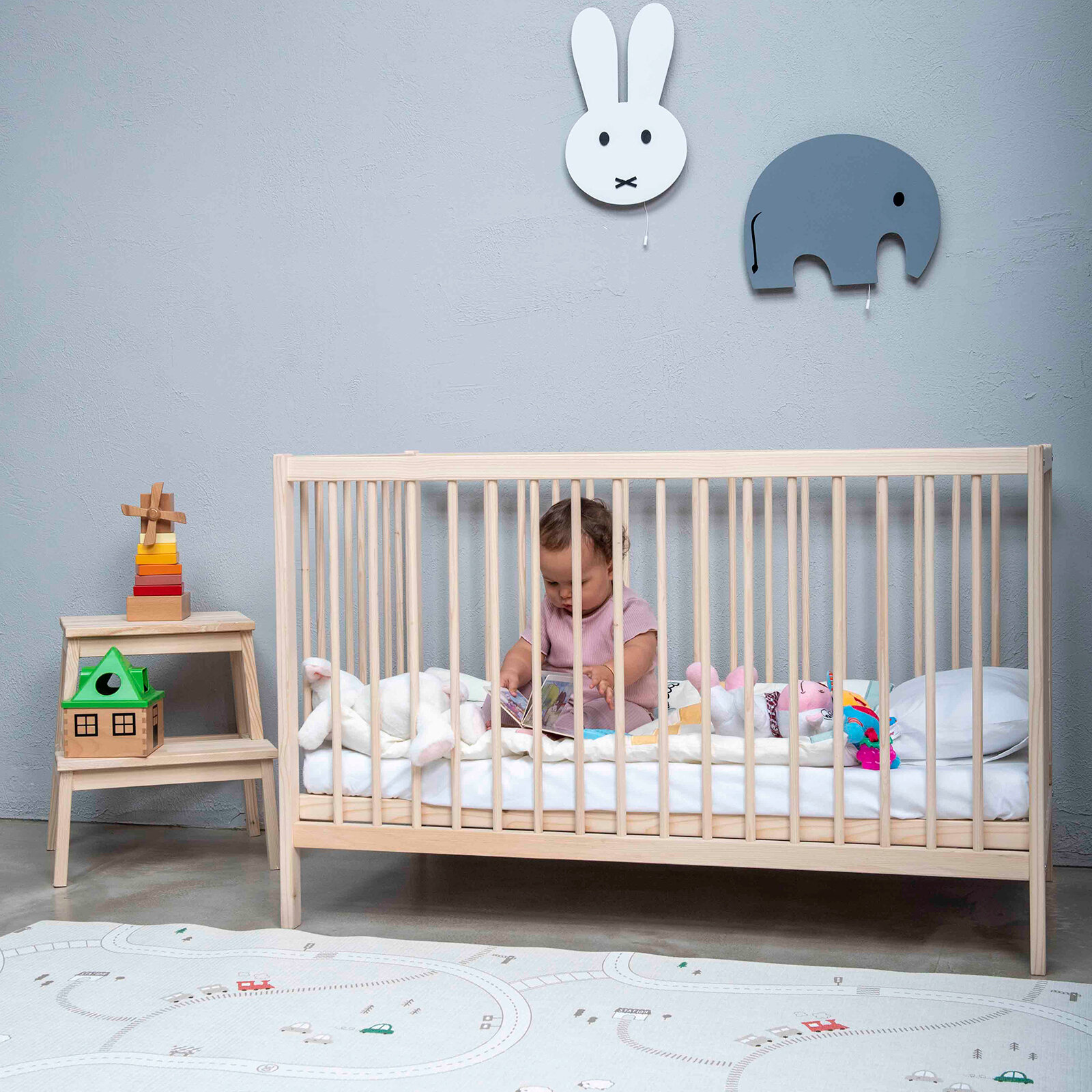 Ahşap Kademeli Beşik 60x120 cm Ahşap Kademeli Beşik 60x120 cm