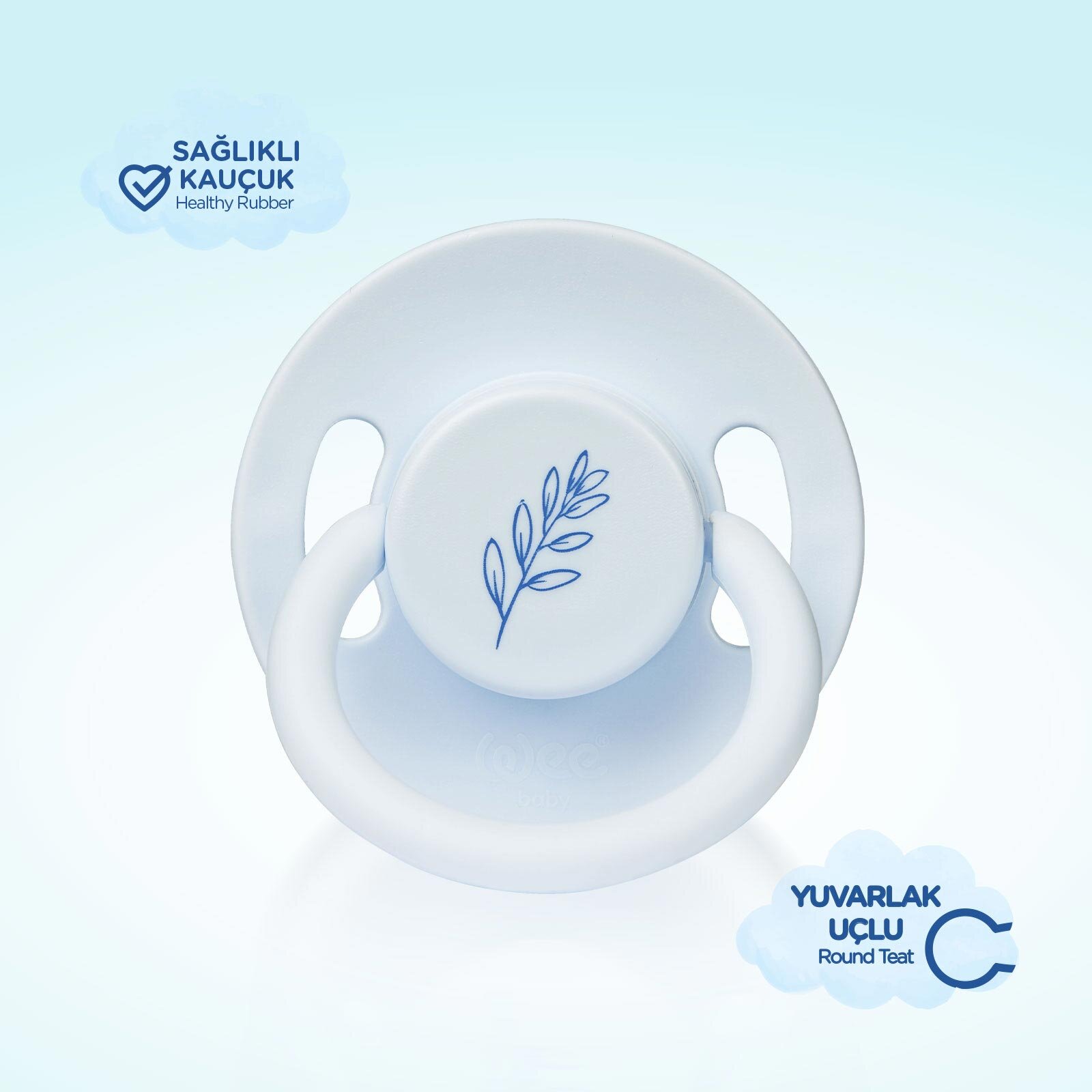 700 Wee Baby Pure Yuv.Kauçuk Emzik No:3 Mavi