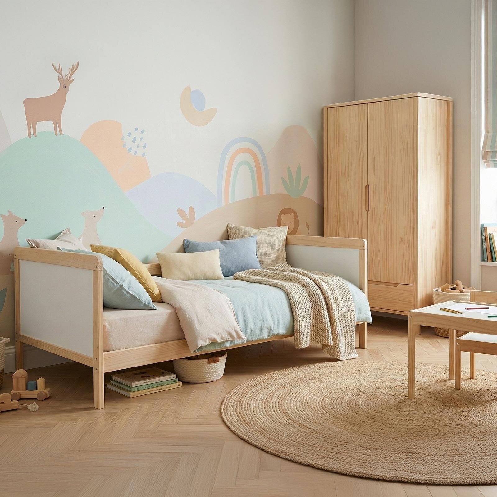 Montessori Dönüşebilen Beşik-Karyola 70x140 cm Montessori Dönüşebilen Beşik-Karyola 70x140 cm