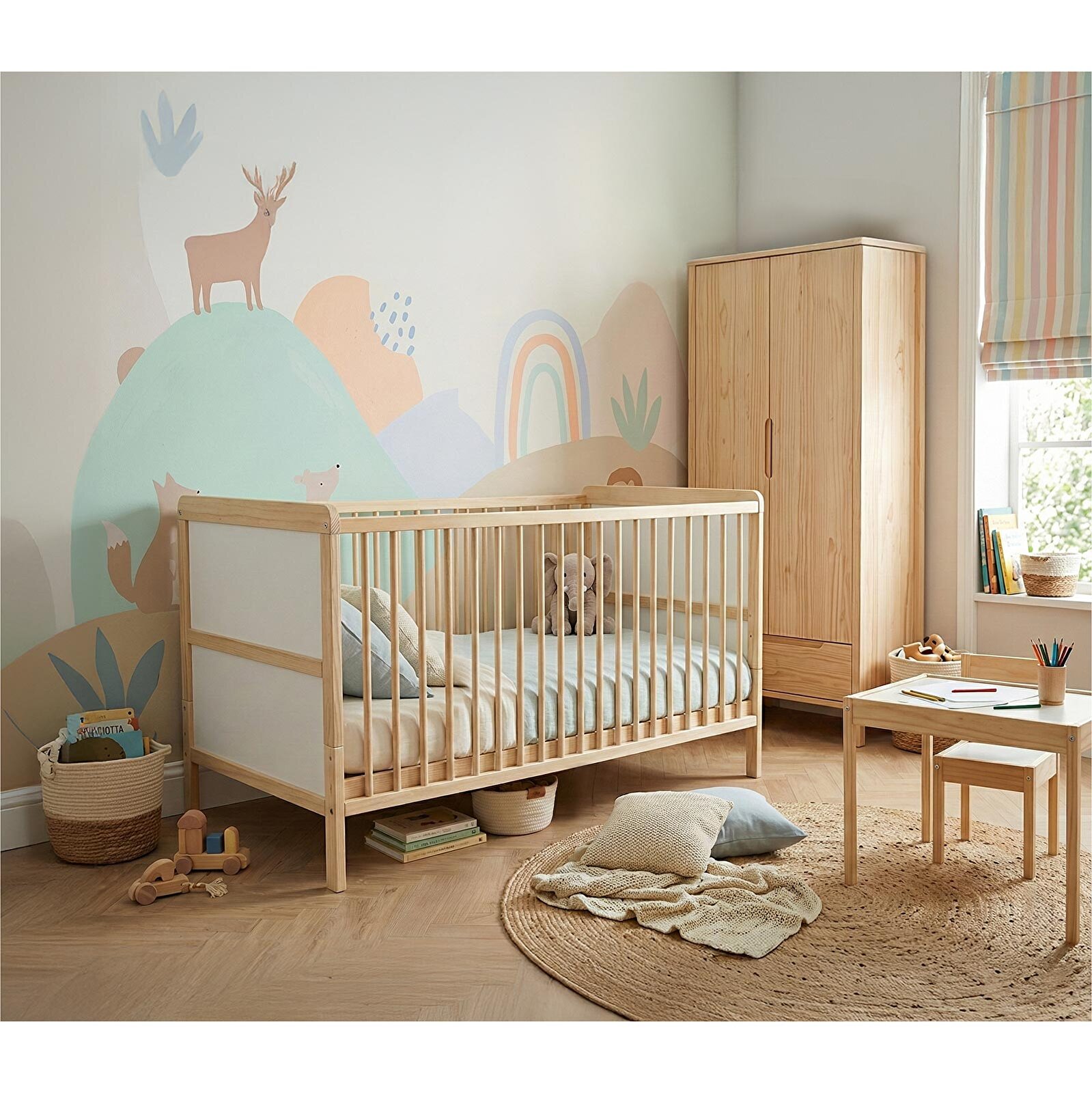 Montessori Dönüşebilen Beşik-Karyola 70x140 cm Montessori Dönüşebilen Beşik-Karyola 70x140 cm