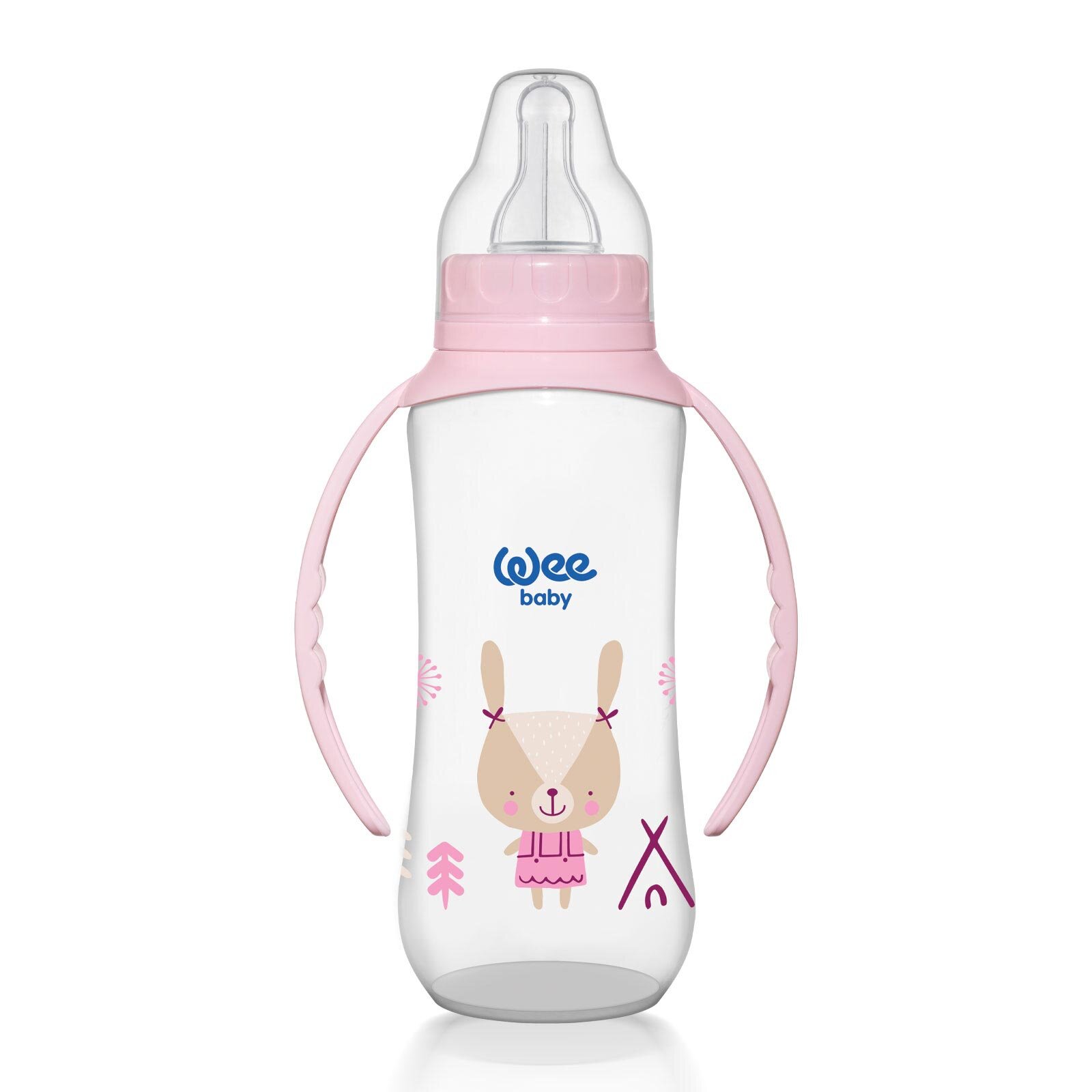 745 Wee Baby  Kulplu PP Biberon 270ml Pembe