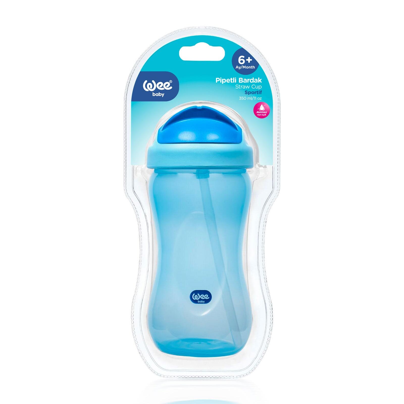 761 Wee Baby Pipetli Bardak Mavi 350ml 761 Wee Baby Pipetli Bardak Mavi 350ml