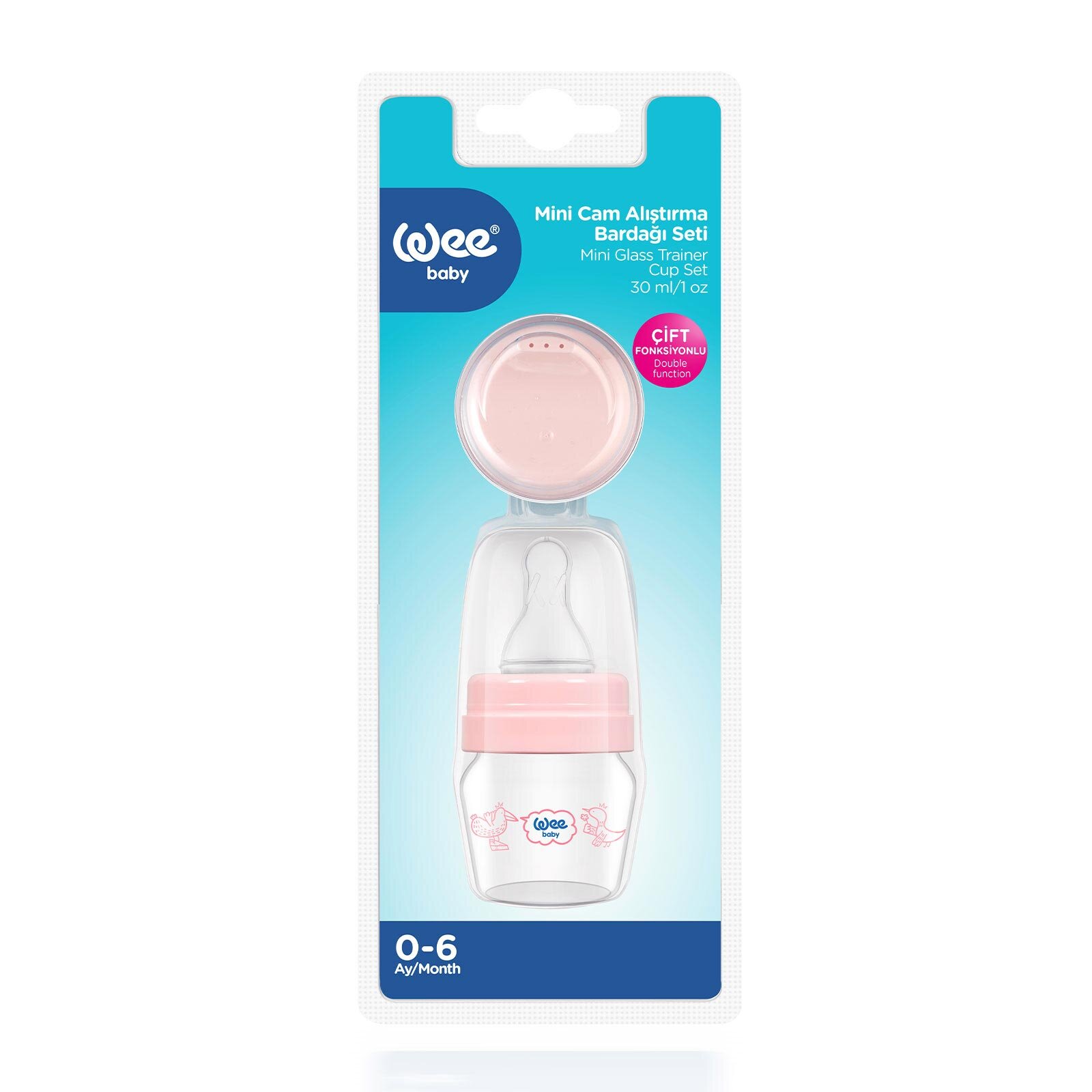 792 Wee Baby Mini Cam Alıştırma Bardağı Seti Pembe 30ml 792 Wee Baby Mini Cam Alıştırma Bardağı Seti Pembe 30ml