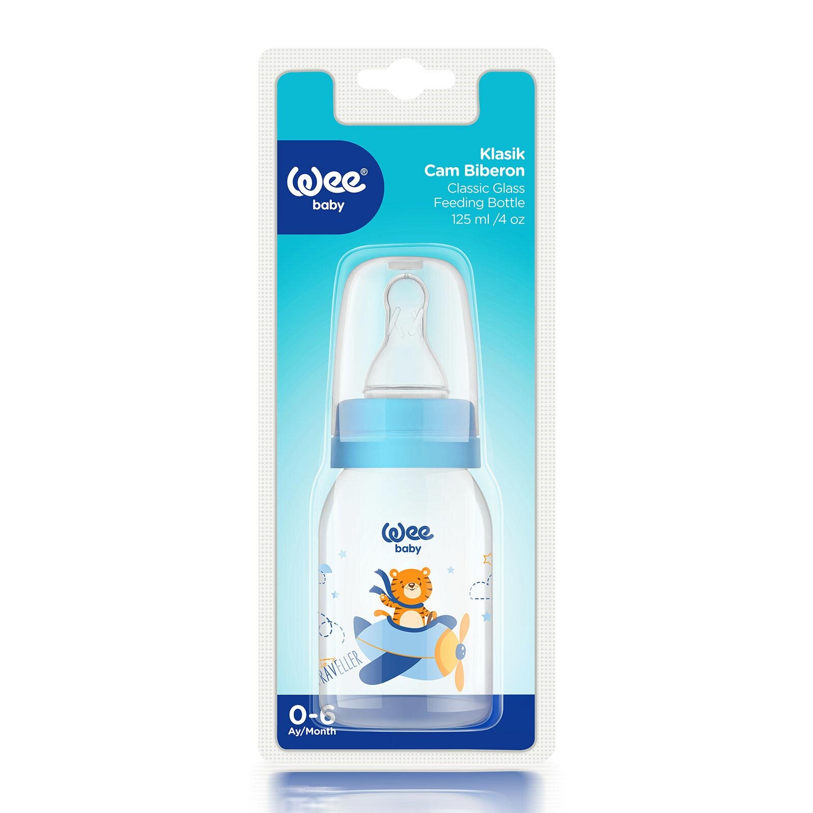 877 Wee Baby Cam Biberon 125 ml Mavi