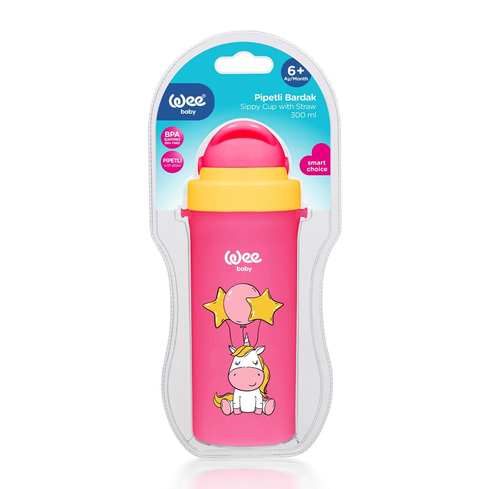 896 Wee Baby Pipetli Bardak Pembe 300ml 896 Wee Baby Pipetli Bardak Pembe 300ml