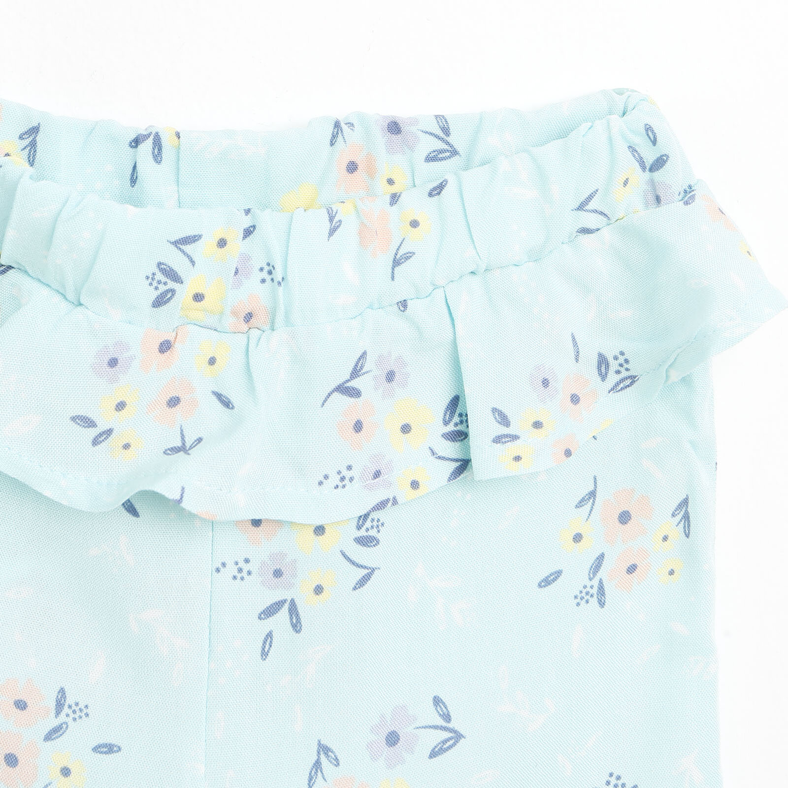 Secret Garden Kız Bebek Fırfırlı Yaka Kolsuz Tshirt - Rahat Kalıp Pantolon