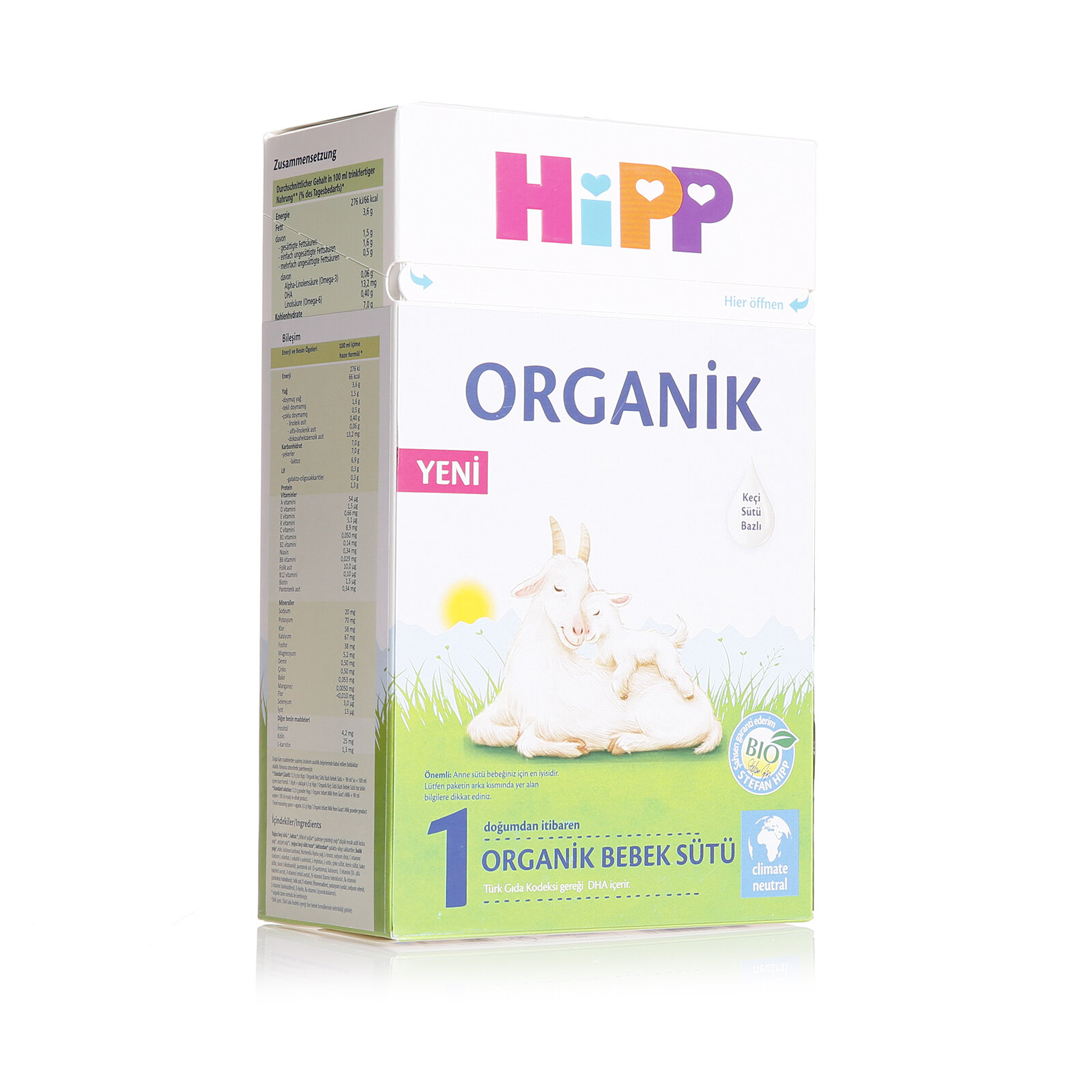 1 Organik Keçi Sütlü Bebek Sütü 400 gr 0-6 Ay