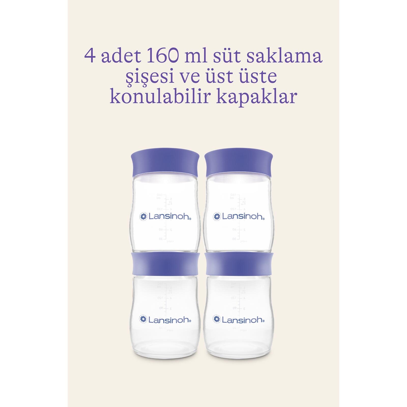 Süt Saklama Şişeleri 4 Adet